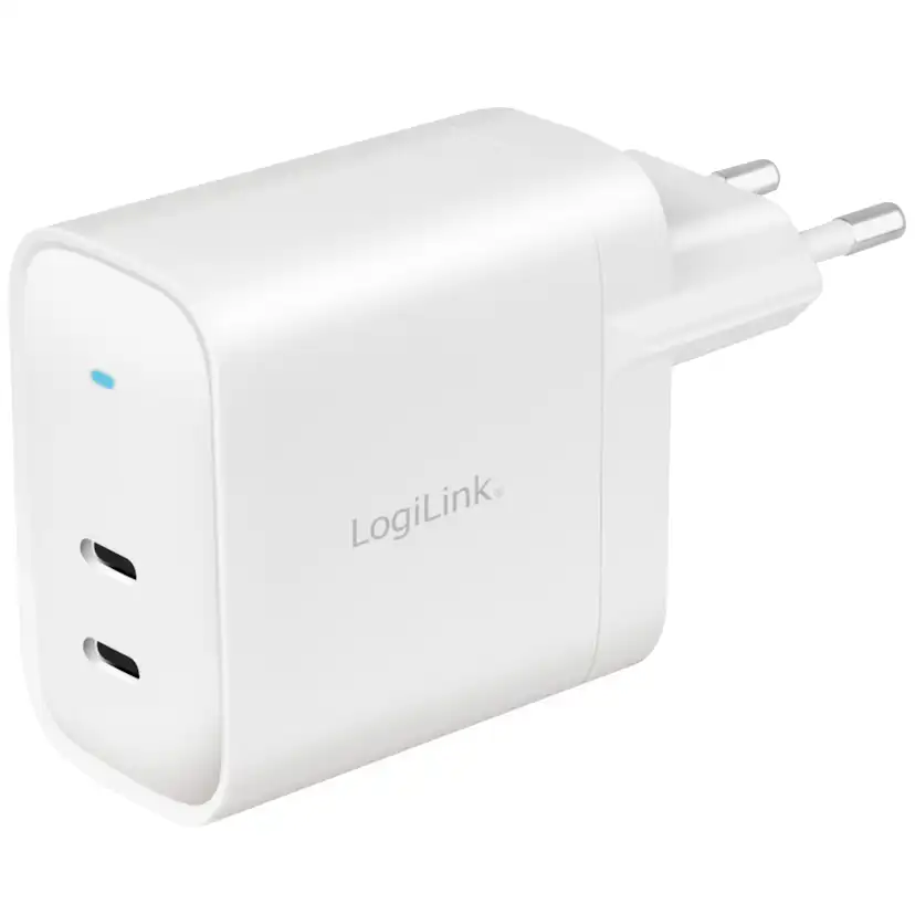 USB-laddare LogiLink 2 x USB-C PD 40W GaN