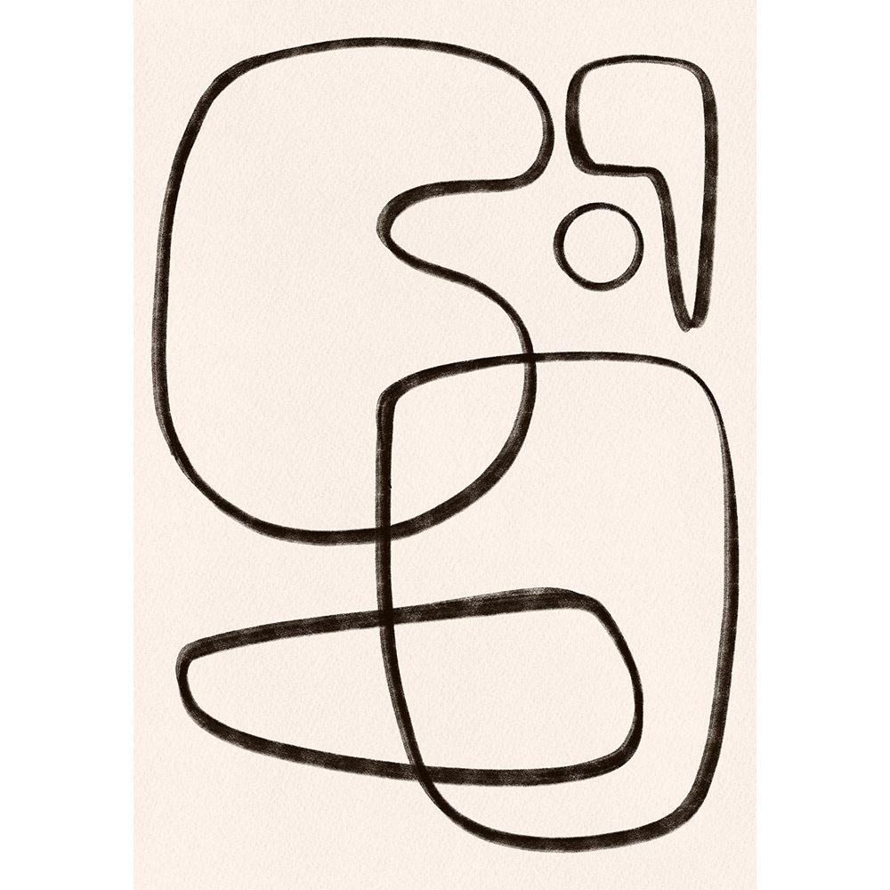 Posters Venture Home Line Art Vit/svart