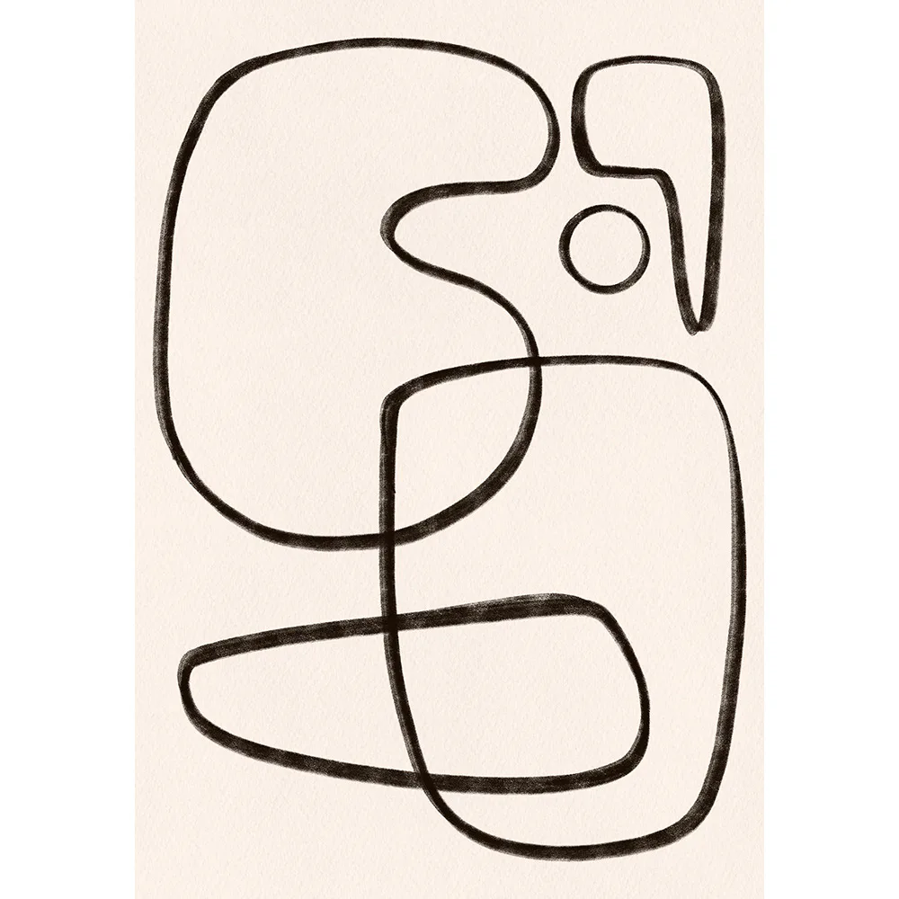 Posters Venture Home Line Art Vit/svart