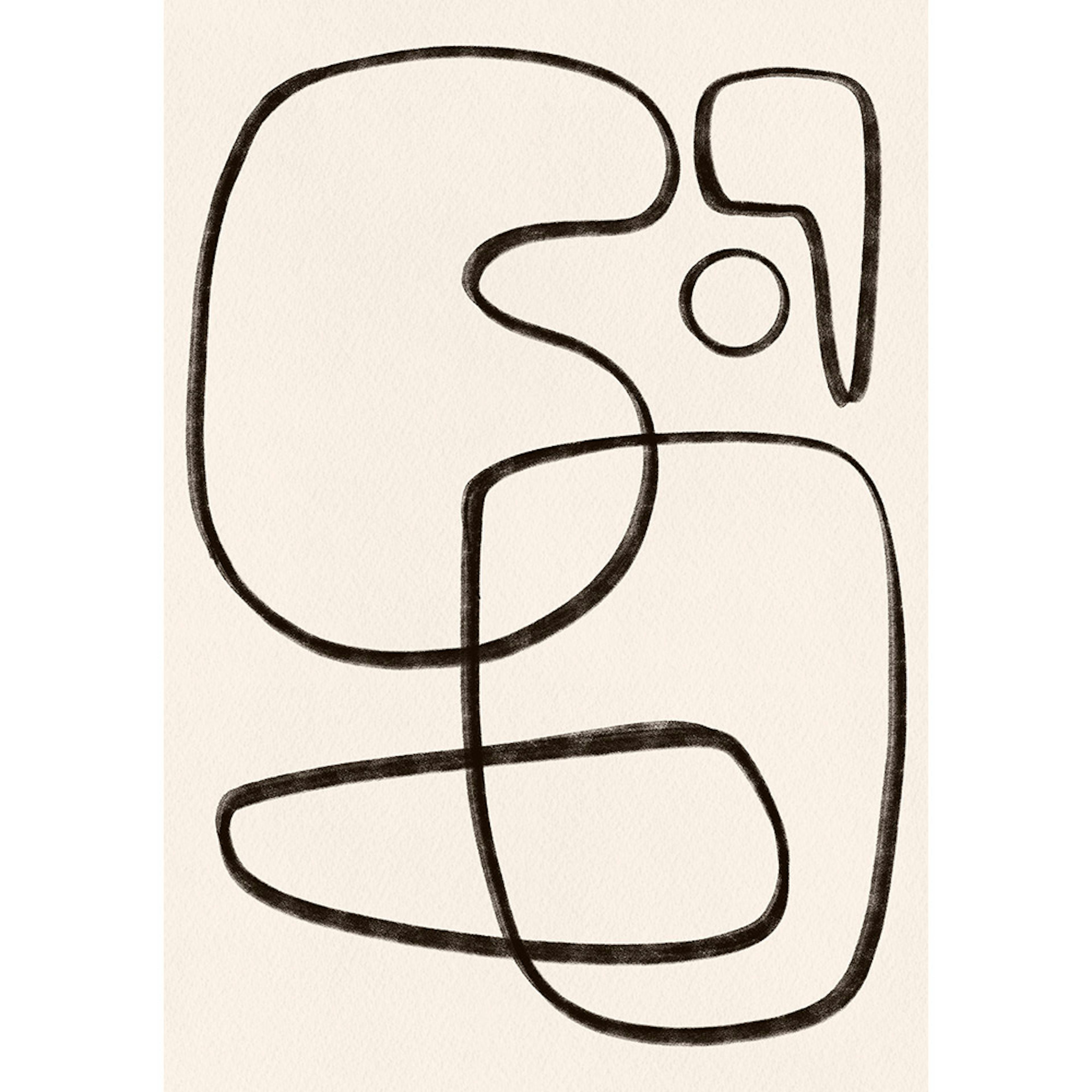 Posters Venture Home Line Art Vit/svart