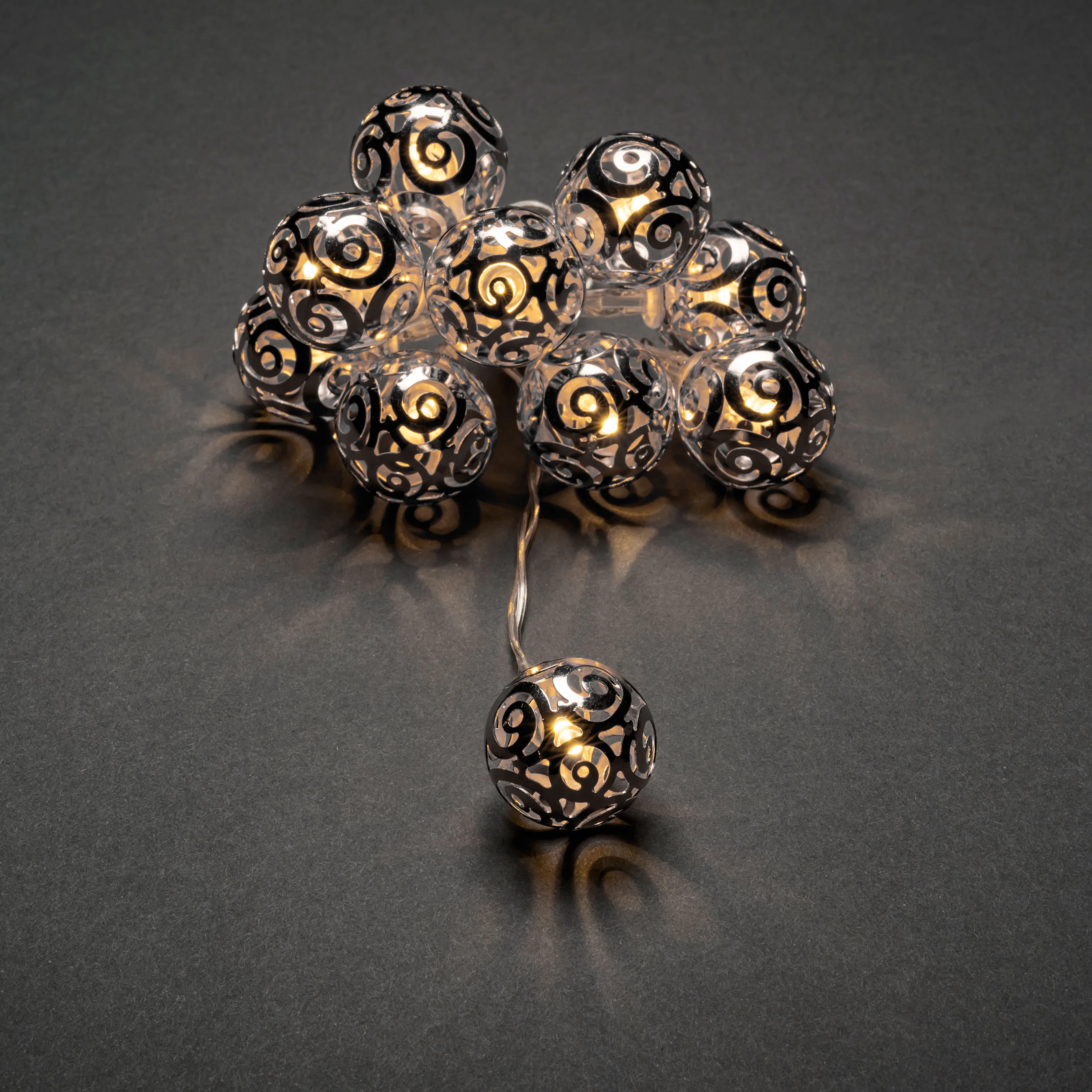 Ljusslinga Gnosjö Konstsmide Metallbollar 10