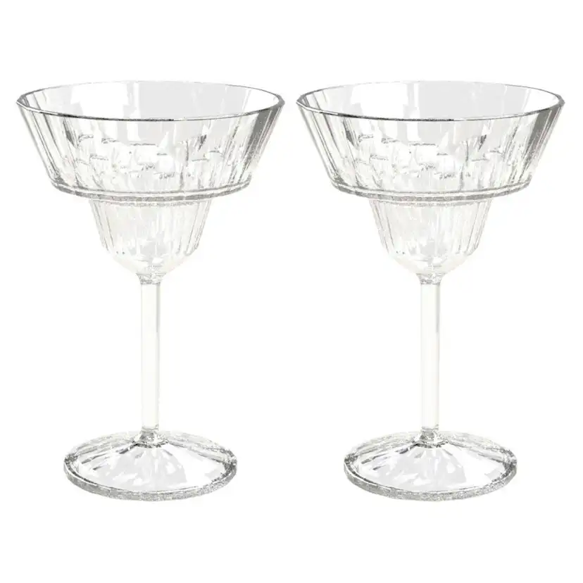 Club No. 16 Drinkglas Plast 250 ml Crystal Clear 2-pack