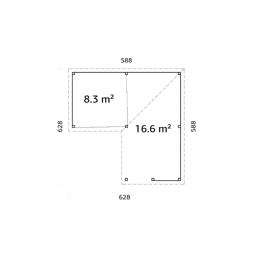 Uterum Palmako Lenna 24,9 m2 Set 409 Slide