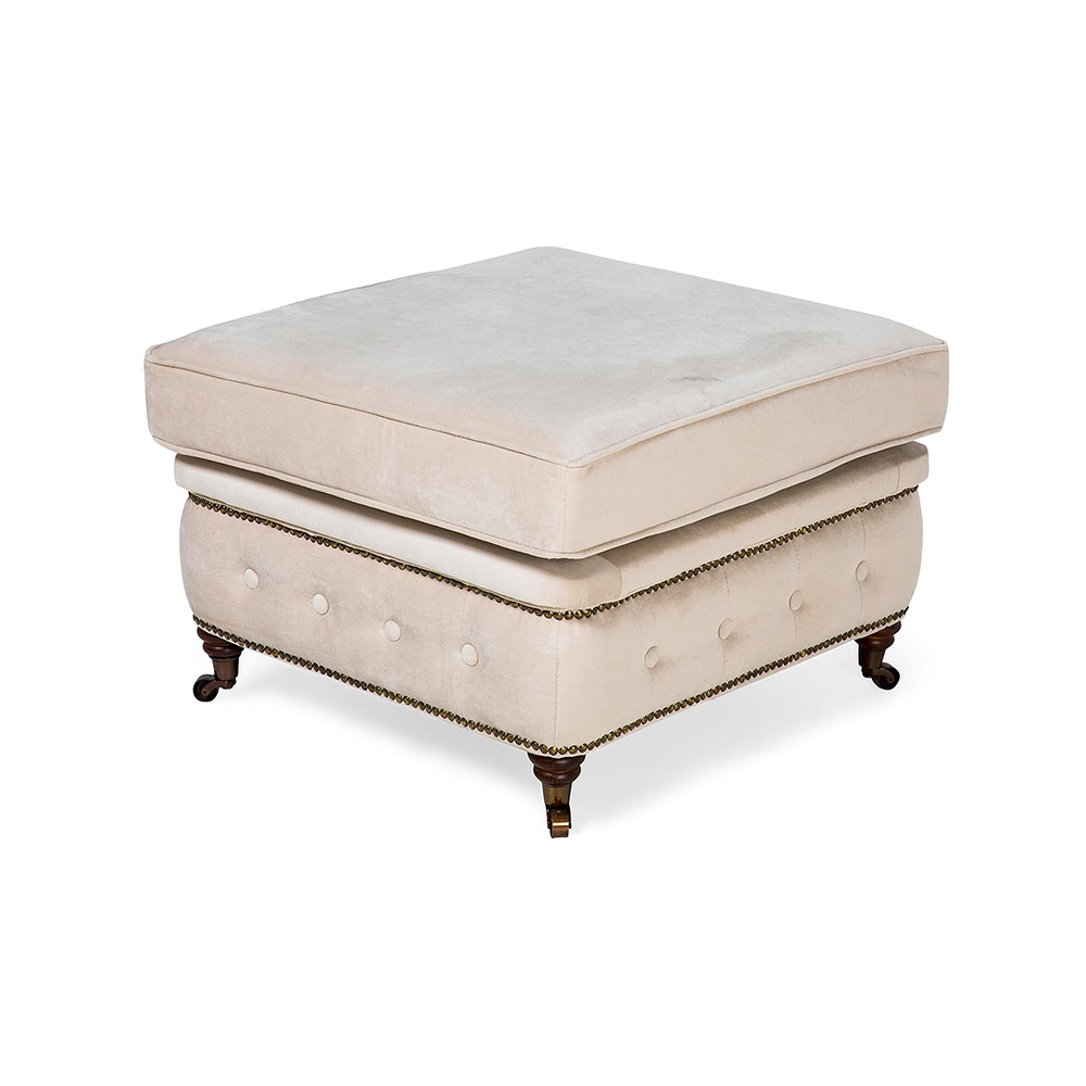 Fotpall Manor House Chesterfield Deluxe Sammet