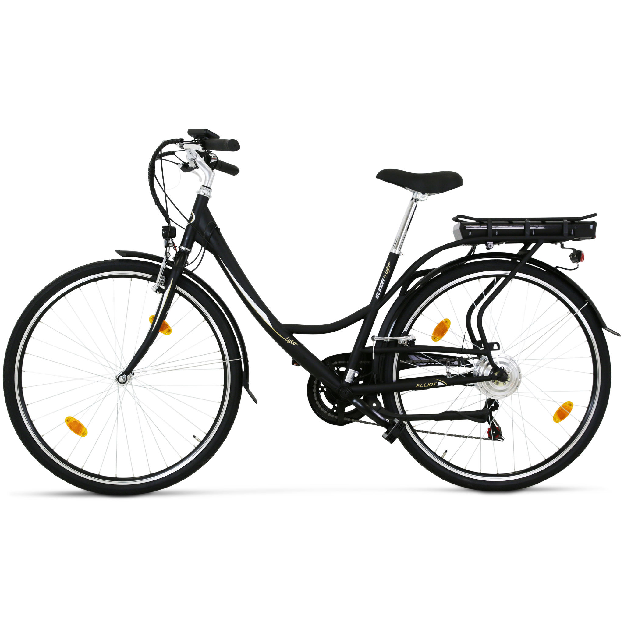 Elcykel Lyfco Dam 28" med Cykeldator Svart