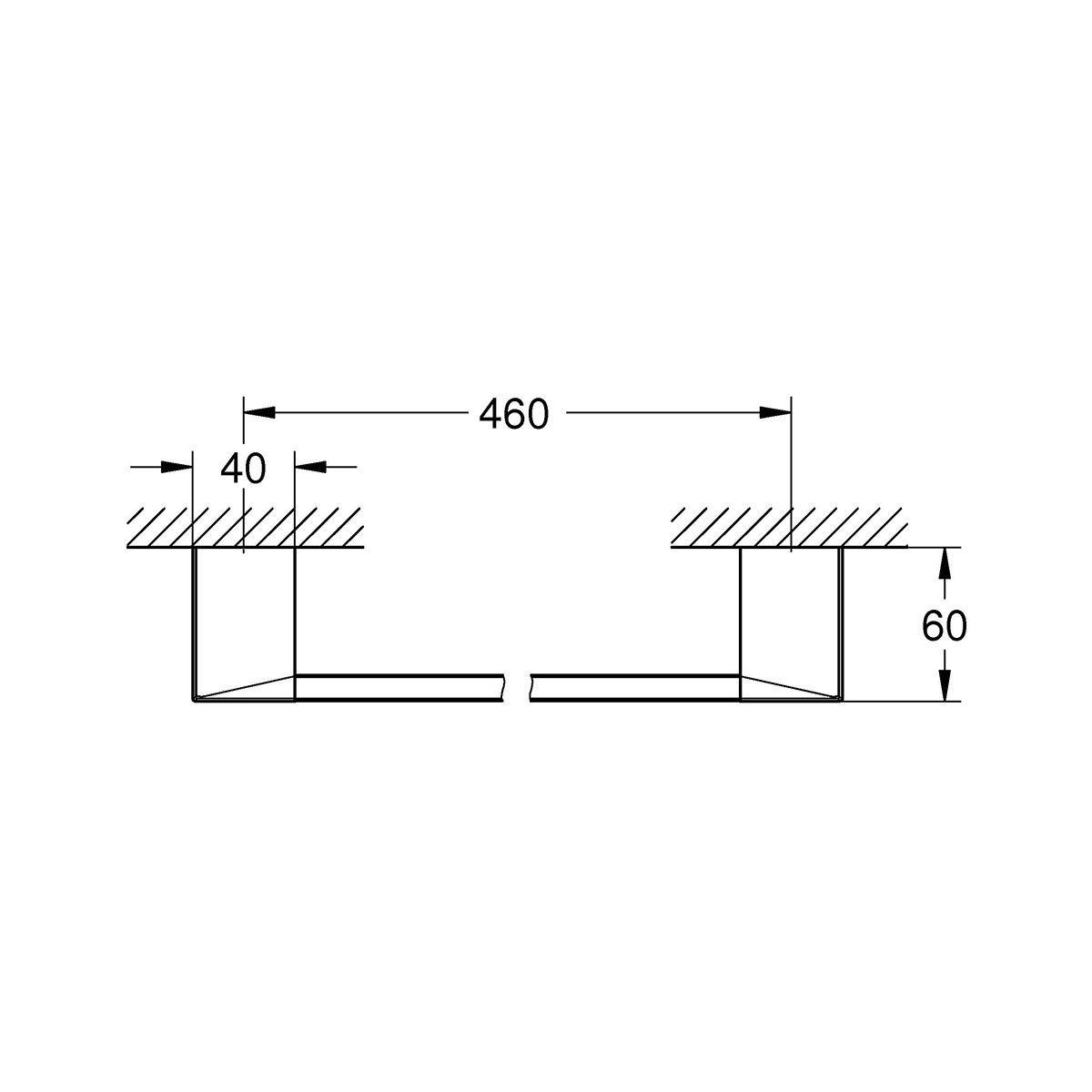 Handduksstång Grohe Selection Cube