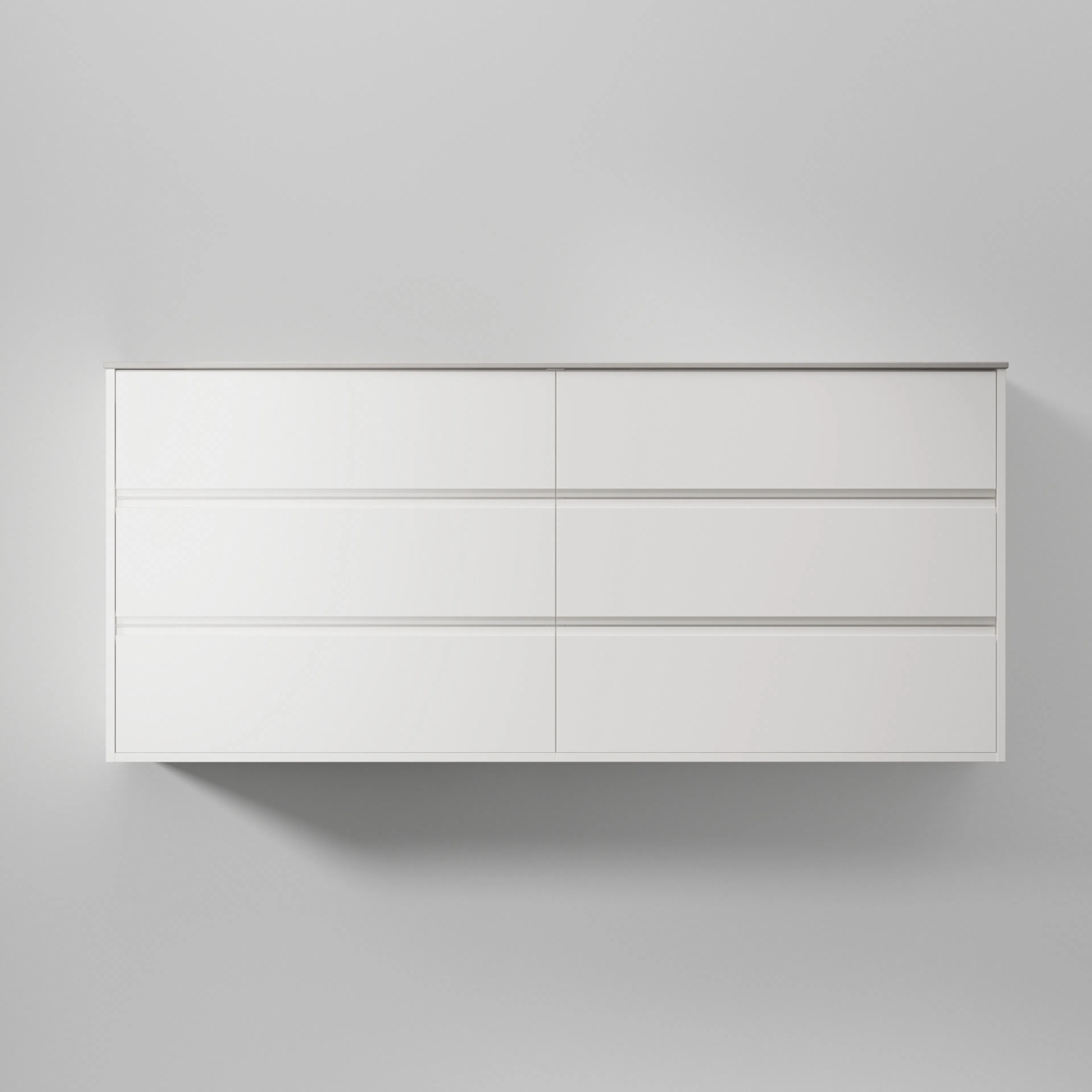Kommod Terra Grip 160 D, Pure White, 6 Lådor Färg: Pure White, Bredd: 1600 mm