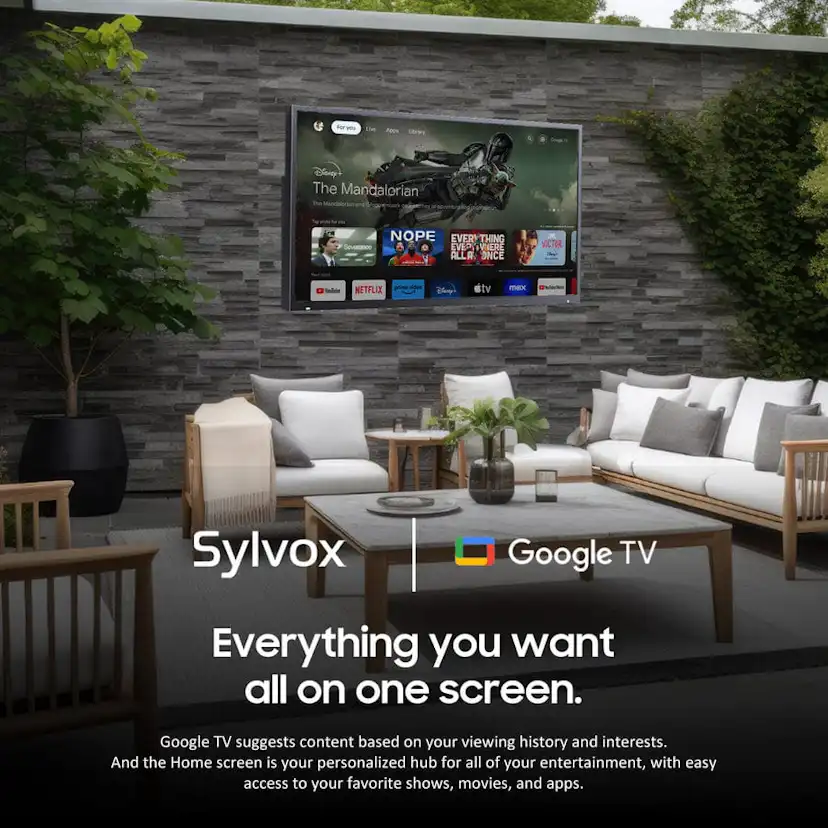 Utomhus TV Sylvox Porch Pro 2.0 75tum