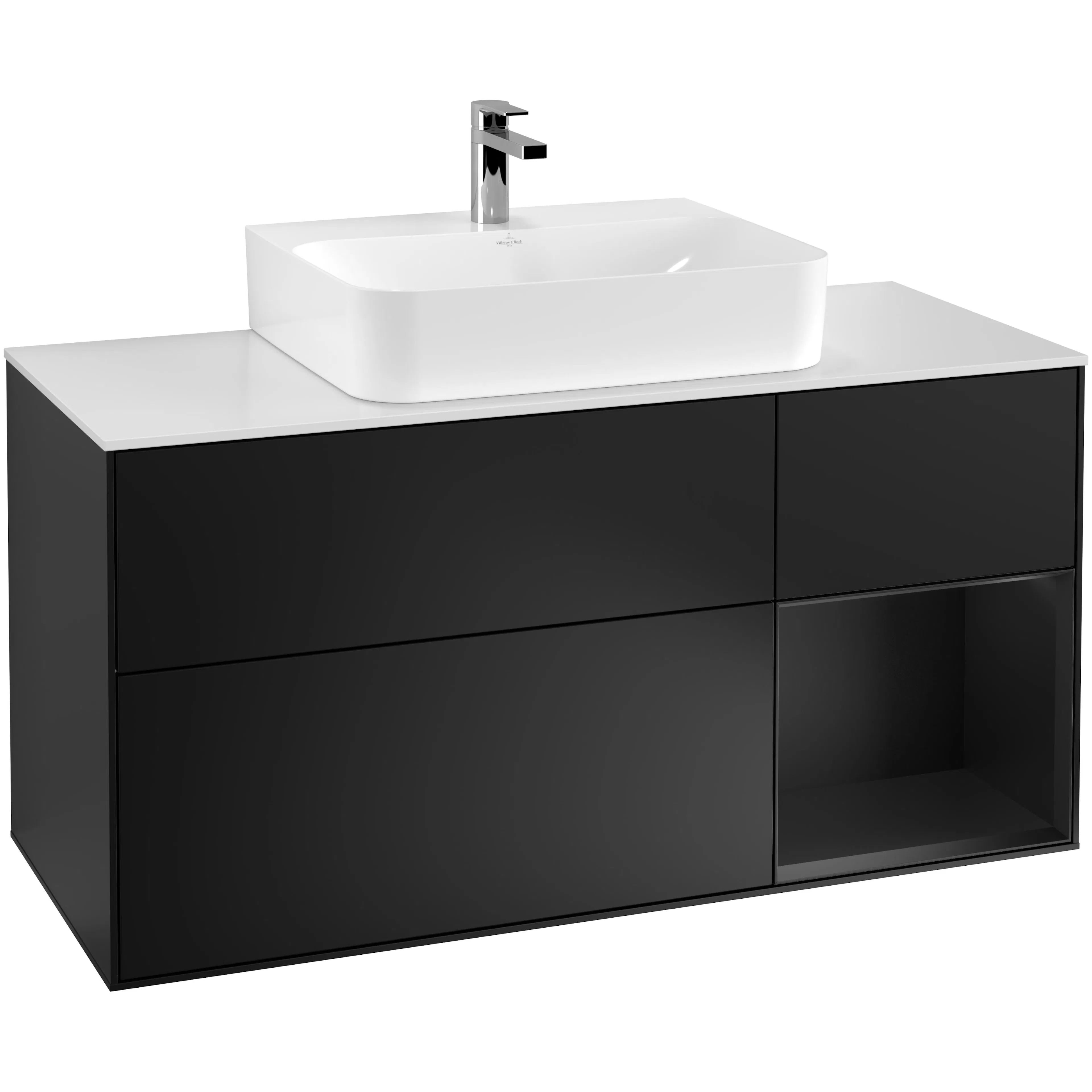 Tvättställsskåp Villeroy & Boch Finion med 3 Lådor Hylla och Bänkskiva för Centrerat Tvättställ