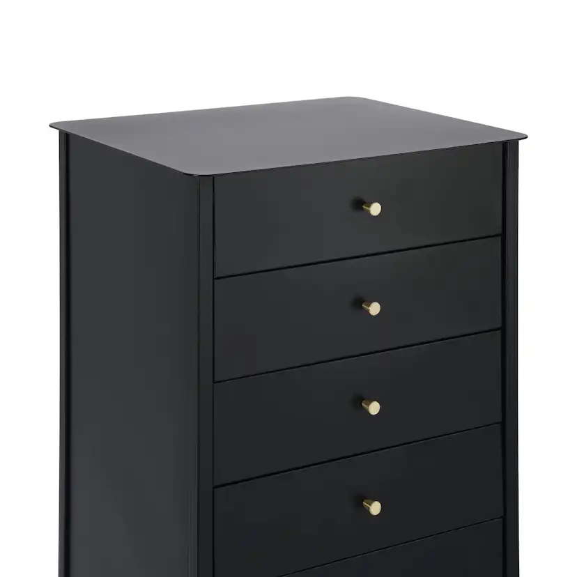 Byrå In Living Benjamin Svart Förvaringsmöbel 50x115x35 cm