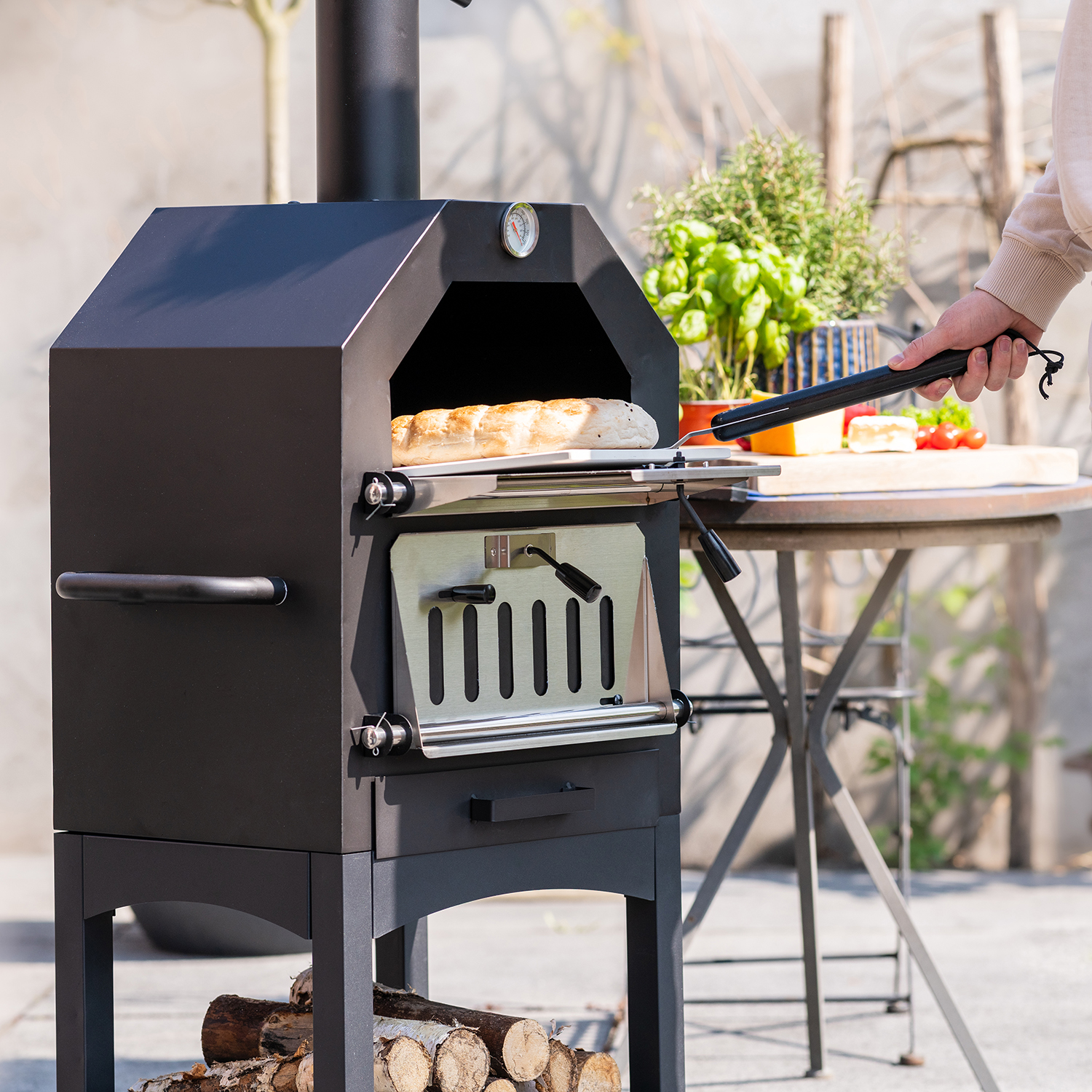 Pizzaugn RedFire Lorenzo för Utomhhusbruk inkl Pizzatallrik