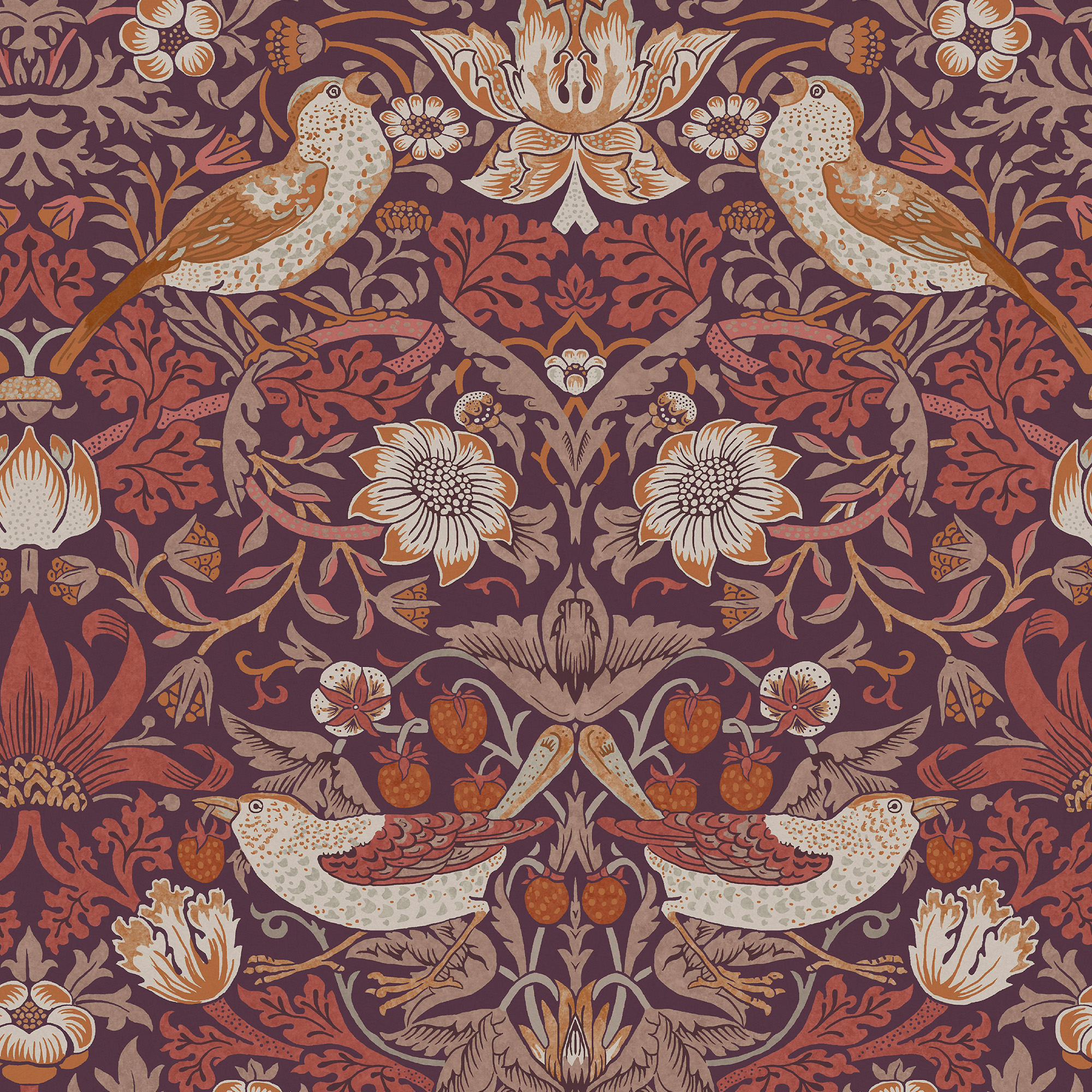 Tapet William Morris At Home Strawberry Thief 124229