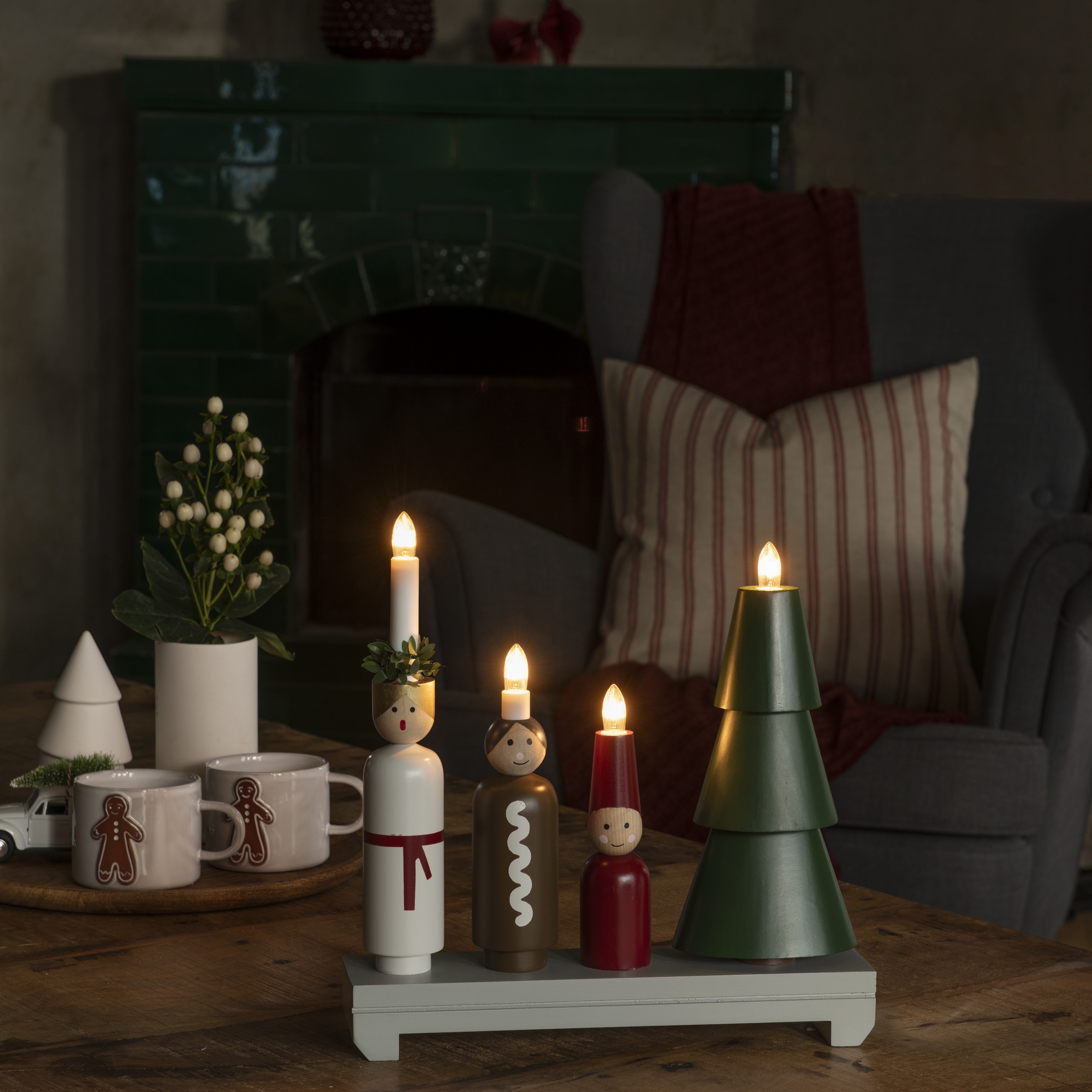 Adventsljusstake Gnosjö Konstsmide 4 Ljus Lucia