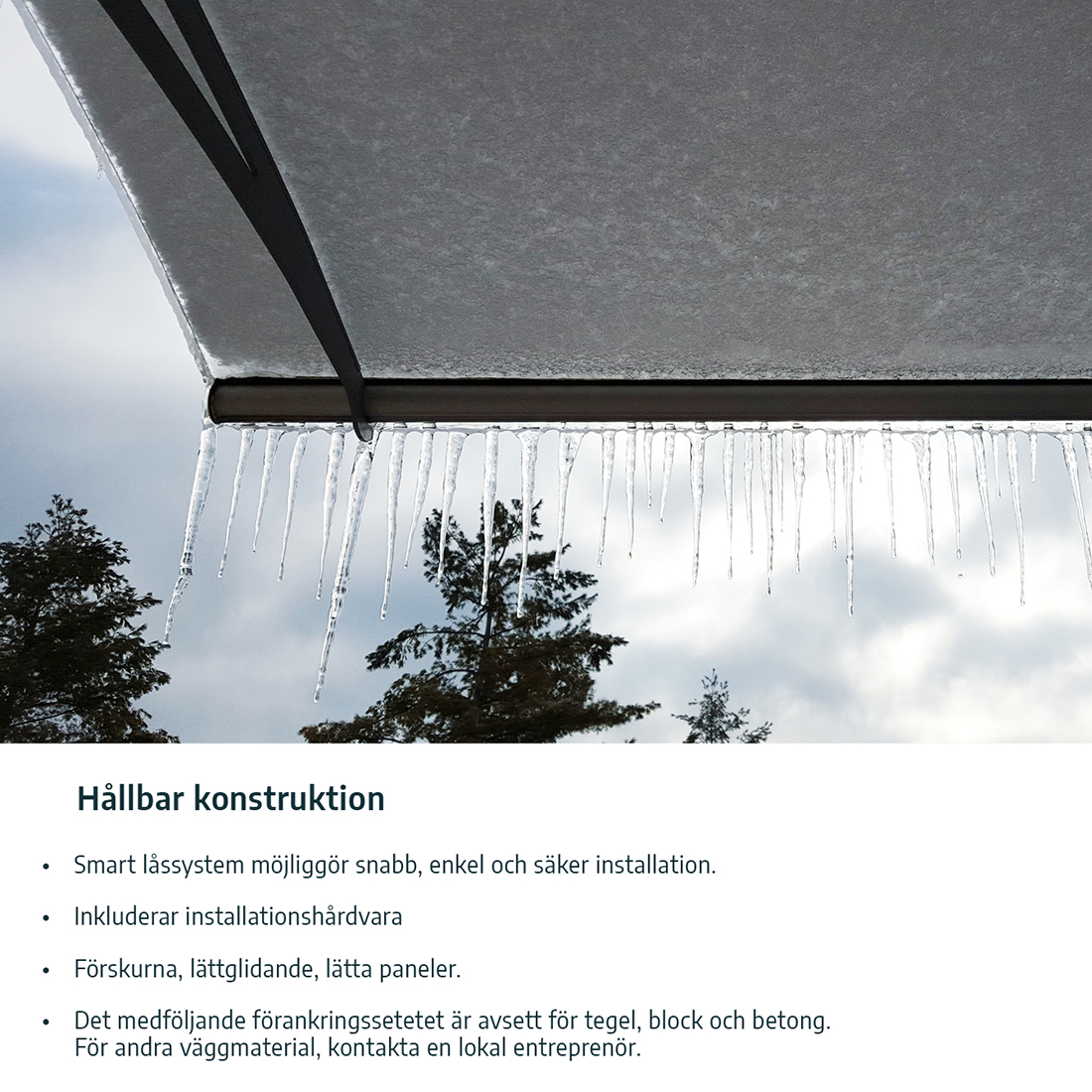 Entrétak Canopia by Palram Taurus Klar Silver 0,9 X 1,5 m