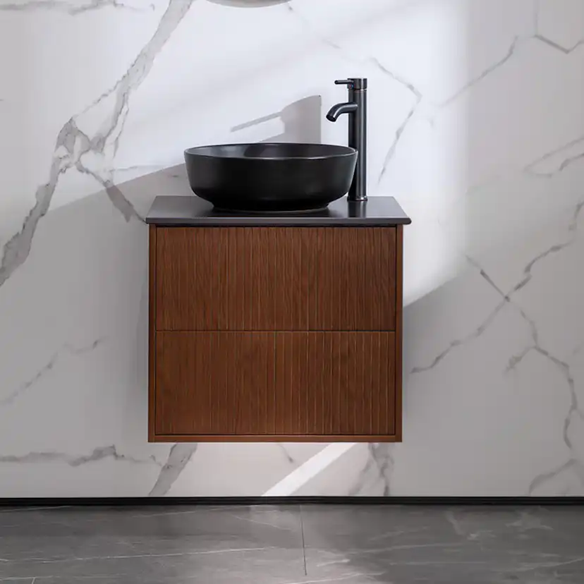 Washbasin Cabinet Bathlife FÖRTJUST 60 Brown oak Bredd: 600 mm