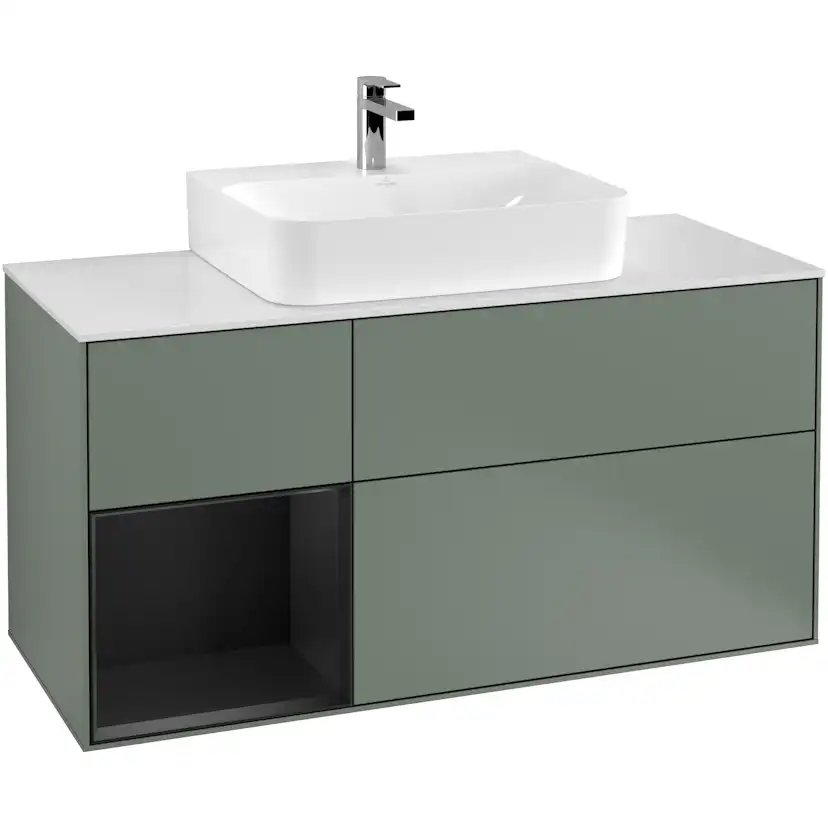 Tvättställsskåp Villeroy & Boch Finion med 3 Lådor Hylla och Bänkskiva för Centrerat Tvättställ