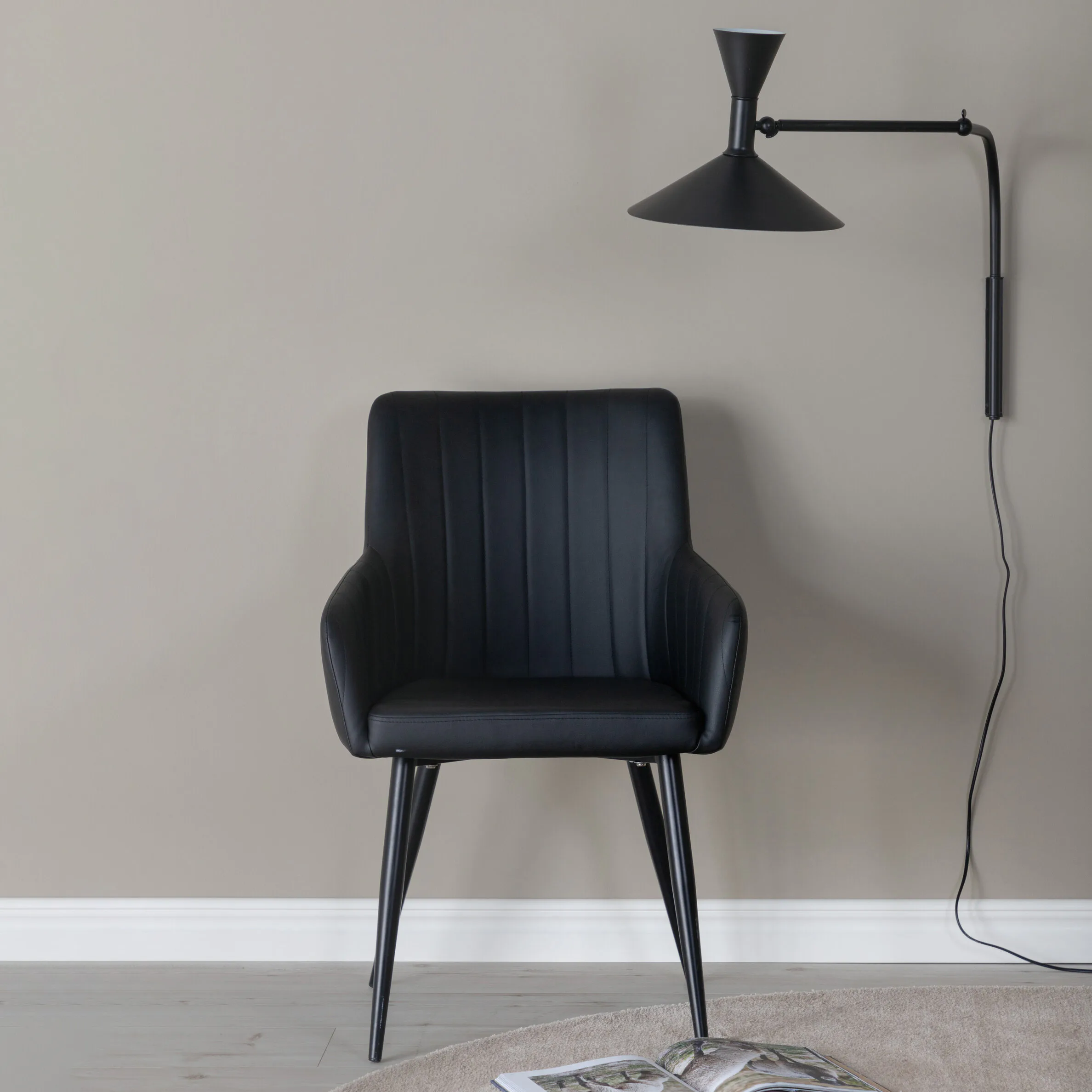 Comfort - Dining chair 2-pack - black/Black Svart