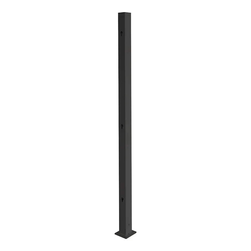 Aluminiumstolpe Skotte Garden Rand Svart