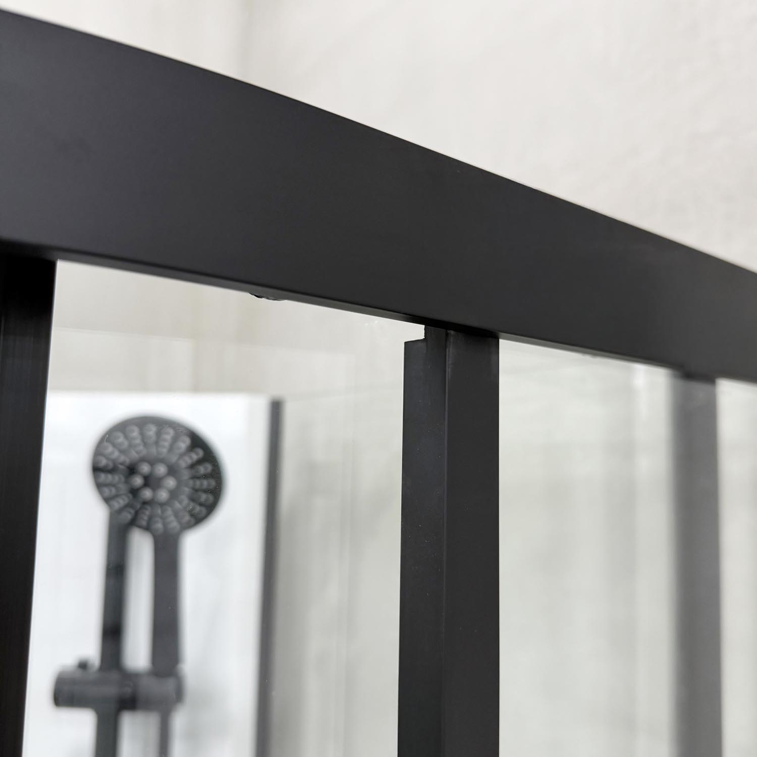 Duschkabin Bathlife Betrakta 90x90 Svart/Vit