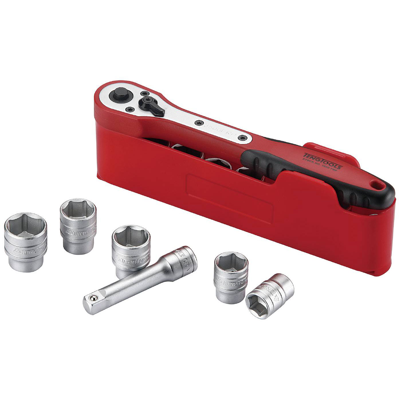 Hylsnyckelsats med 3/8 tum fyrkantsfäste Teng Tools M3812N1