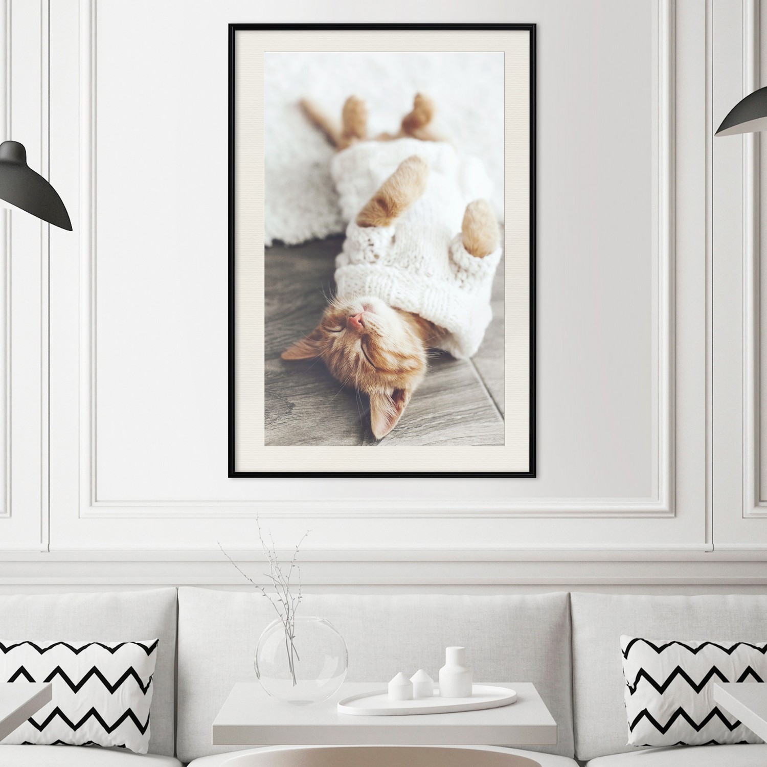 Poster Artgeist Affisch Lazy Cat