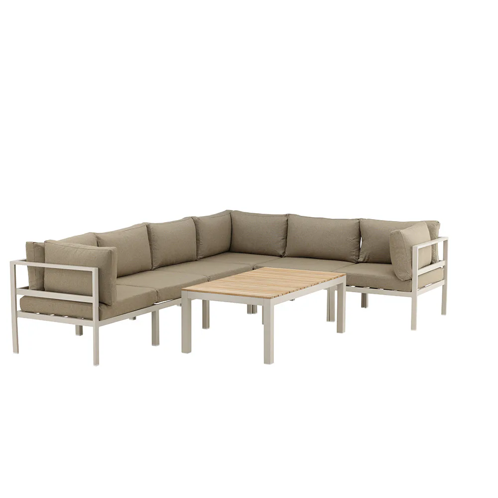 Loungegrupp Venture Home Copacabana 3+3 med Brasilia Soffbord