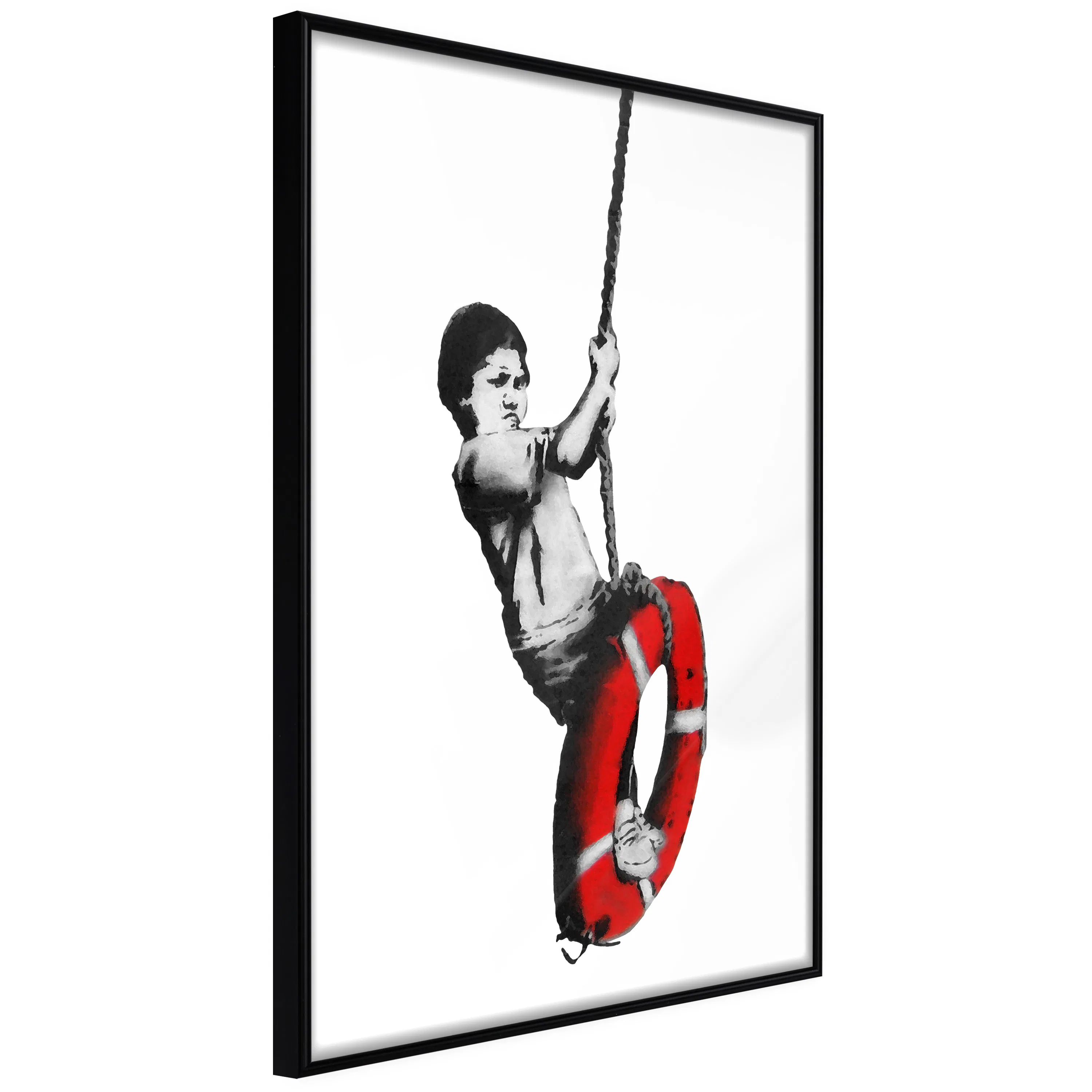 Poster Artgeist Affisch Banksy Boy on Rope
