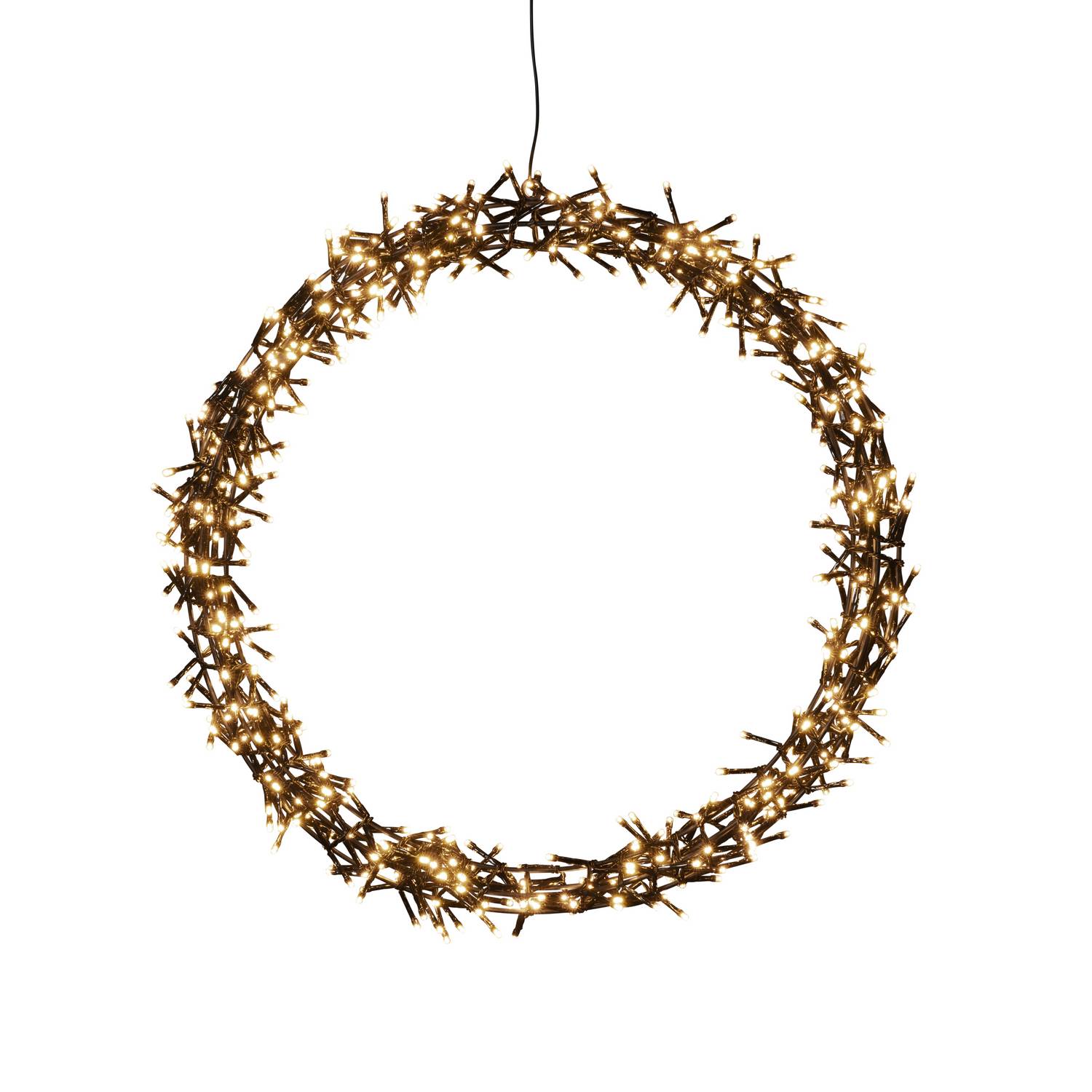 Krans Gnosjö Konstsmide Svart Metall 50 cm LED Amber