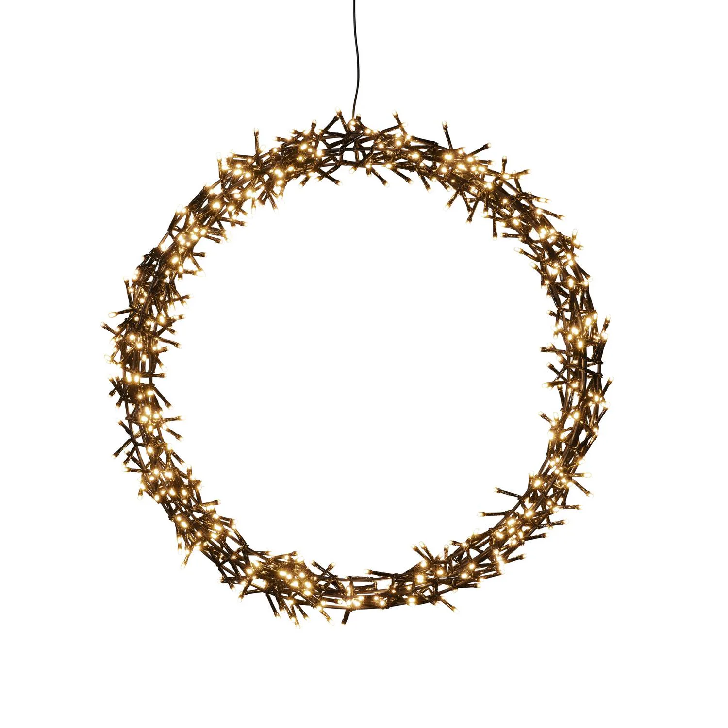 Krans Gnosjö Konstsmide Svart Metall 50 cm LED Amber