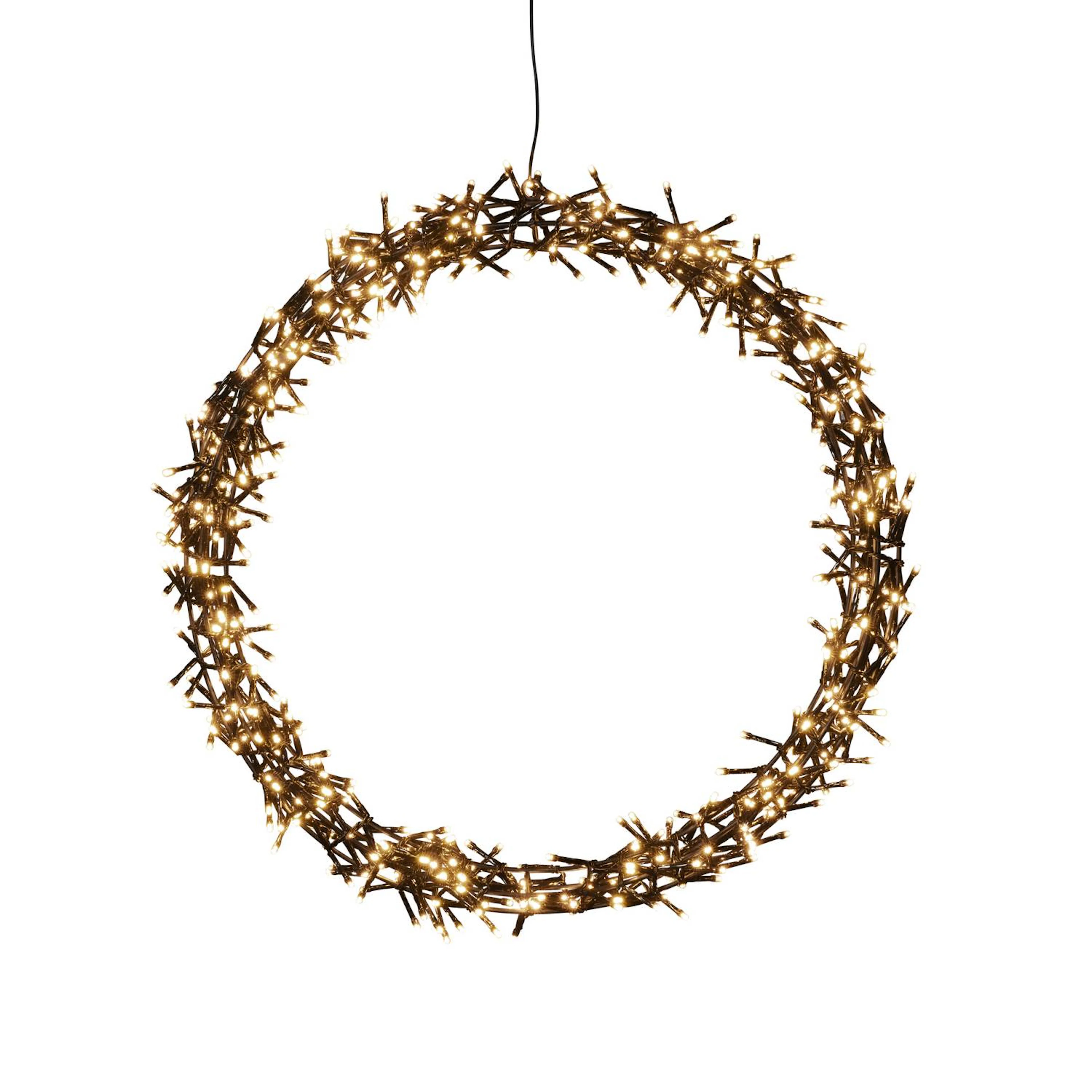 Krans Gnosjö Konstsmide Svart Metall 50 cm LED Amber