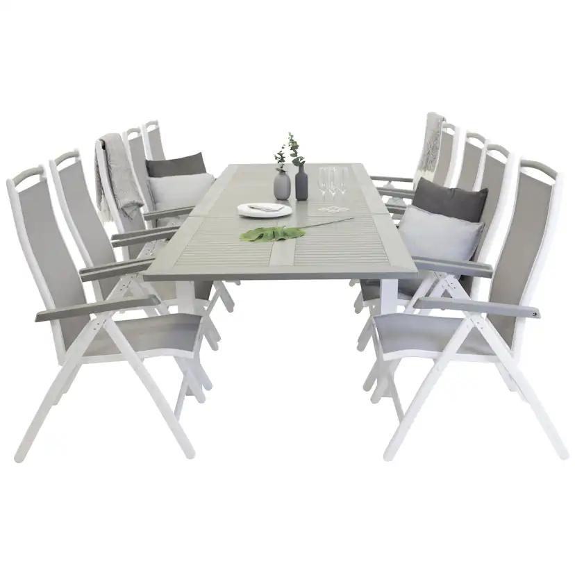 Matgrupp Venture Home Aleyna 224/324 med 10 Stolar