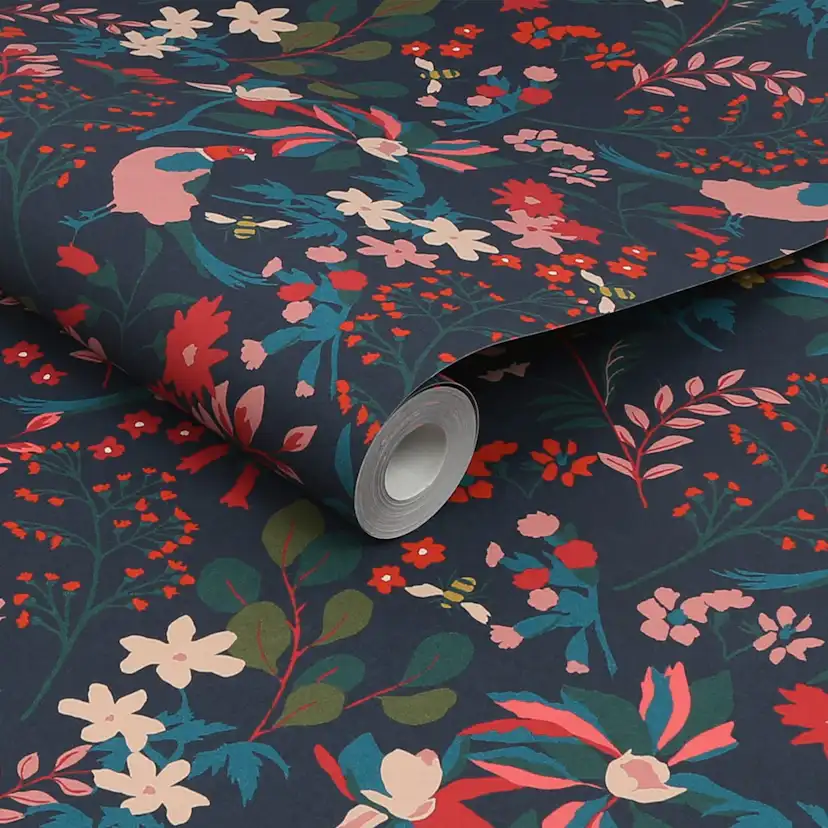 Tapet Joules Fields Edge Floral French Navy