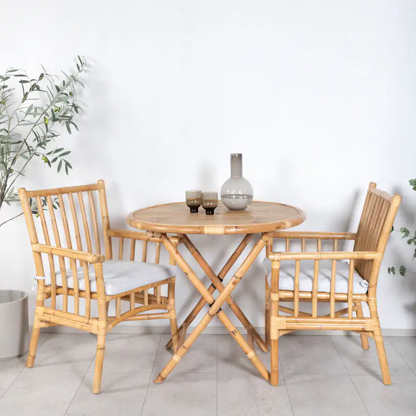 Cafégrupp Venture Home Cane med 2 Karmstolar