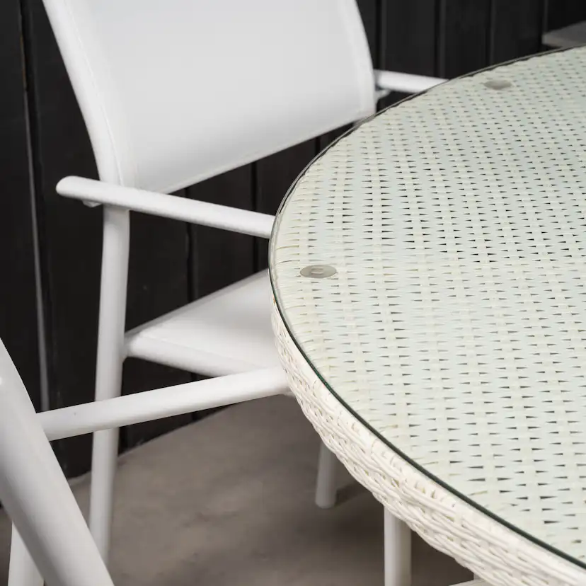 Matgrupp Venture Home Virda Ø 150 med 6 Siri Matstolar