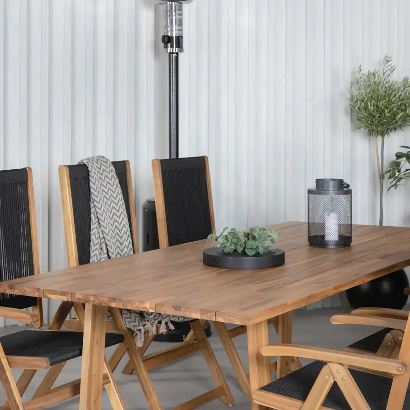 Matgrupp Venture Home Plarra med 6 Jimbo Vikbara Matstolar