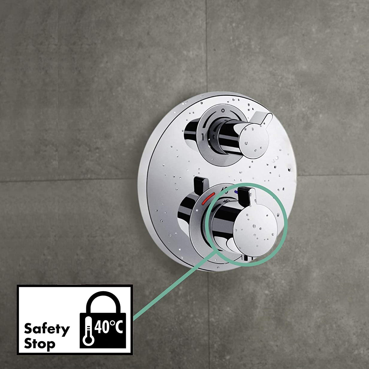 Takduschset Hansgrohe Croma 280 Ecostat S för Inbyggnad 1jet