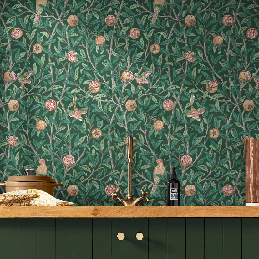 Tapet William Morris At Home Bird & Pomegranate 124260