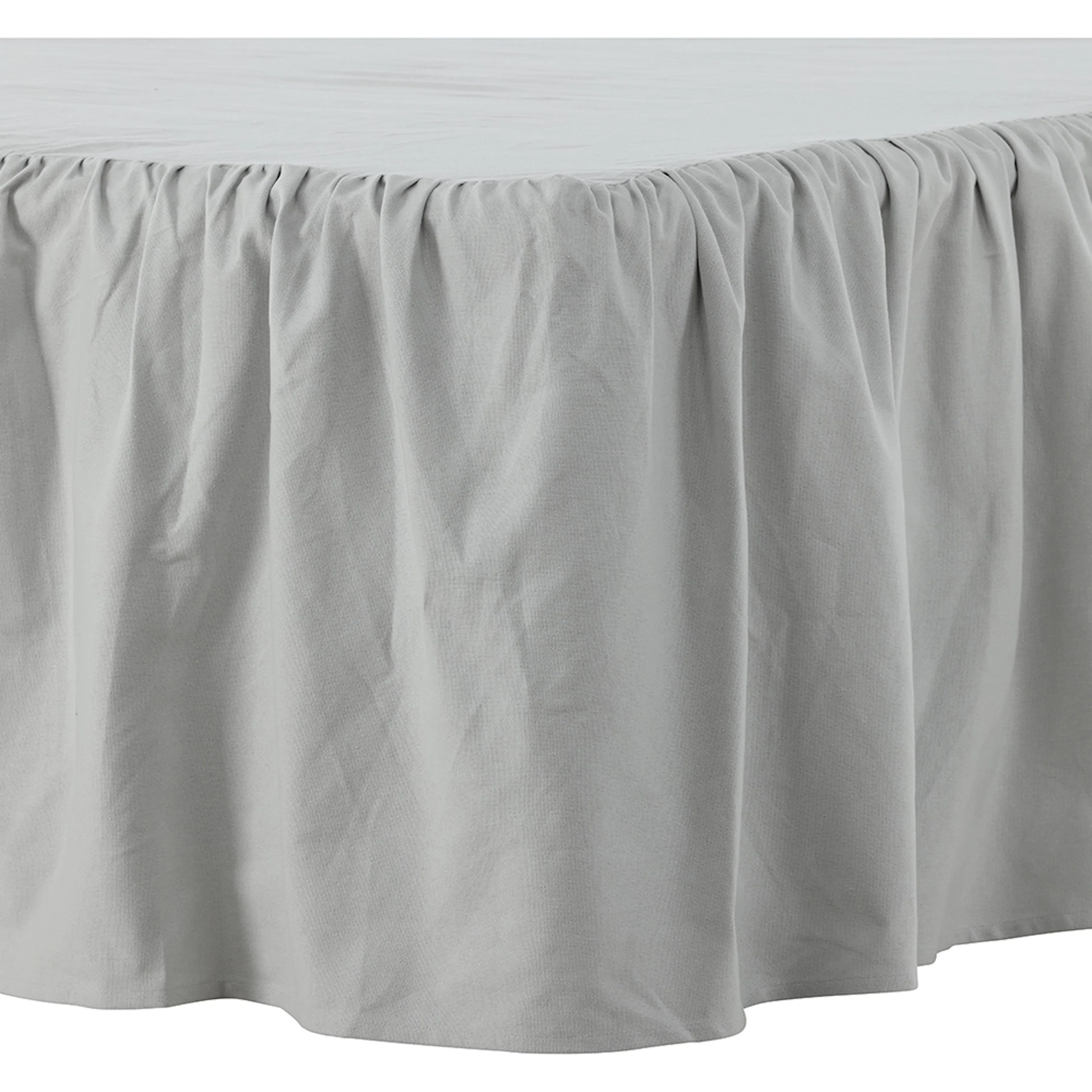 Pixy Bed Skirt Cotton romantic - Light Grey /  - 200*120 Grå, 120x200 cm