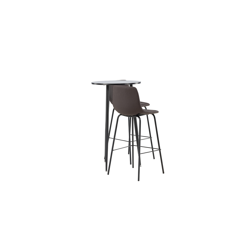 Matgrupp Venture Home Plaza Ø60 cm med 2 st Alexi stolar