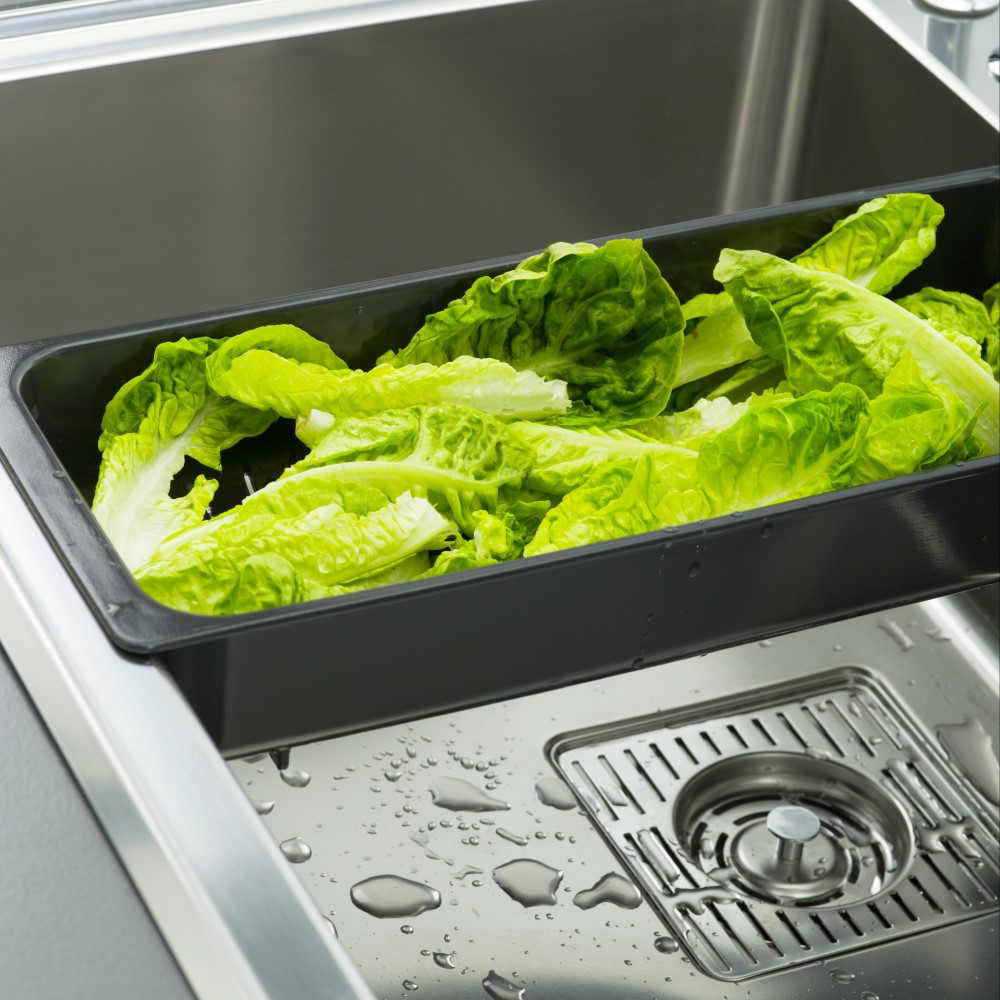 Rensskål Intra Frame Plast Sköljlåda för Diskho & Köksvask Svart