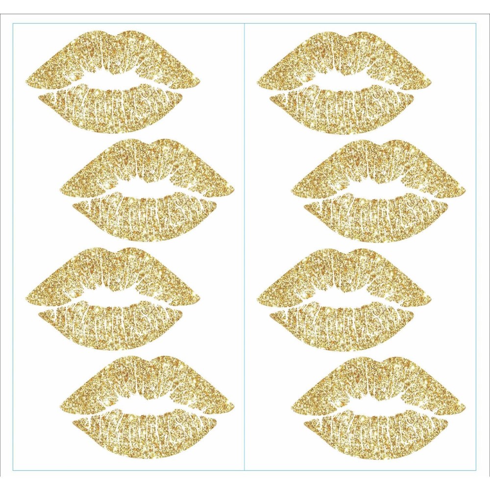 Väggdekor RoomMates Lip with Glitter