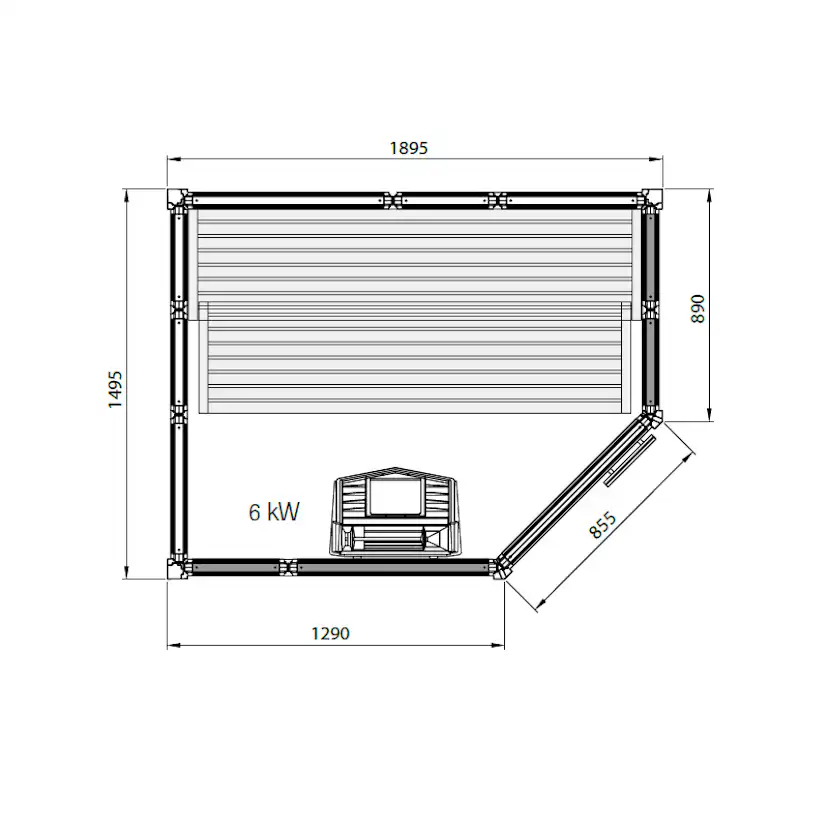 Basturum Tylö Impression i1915/c Vit