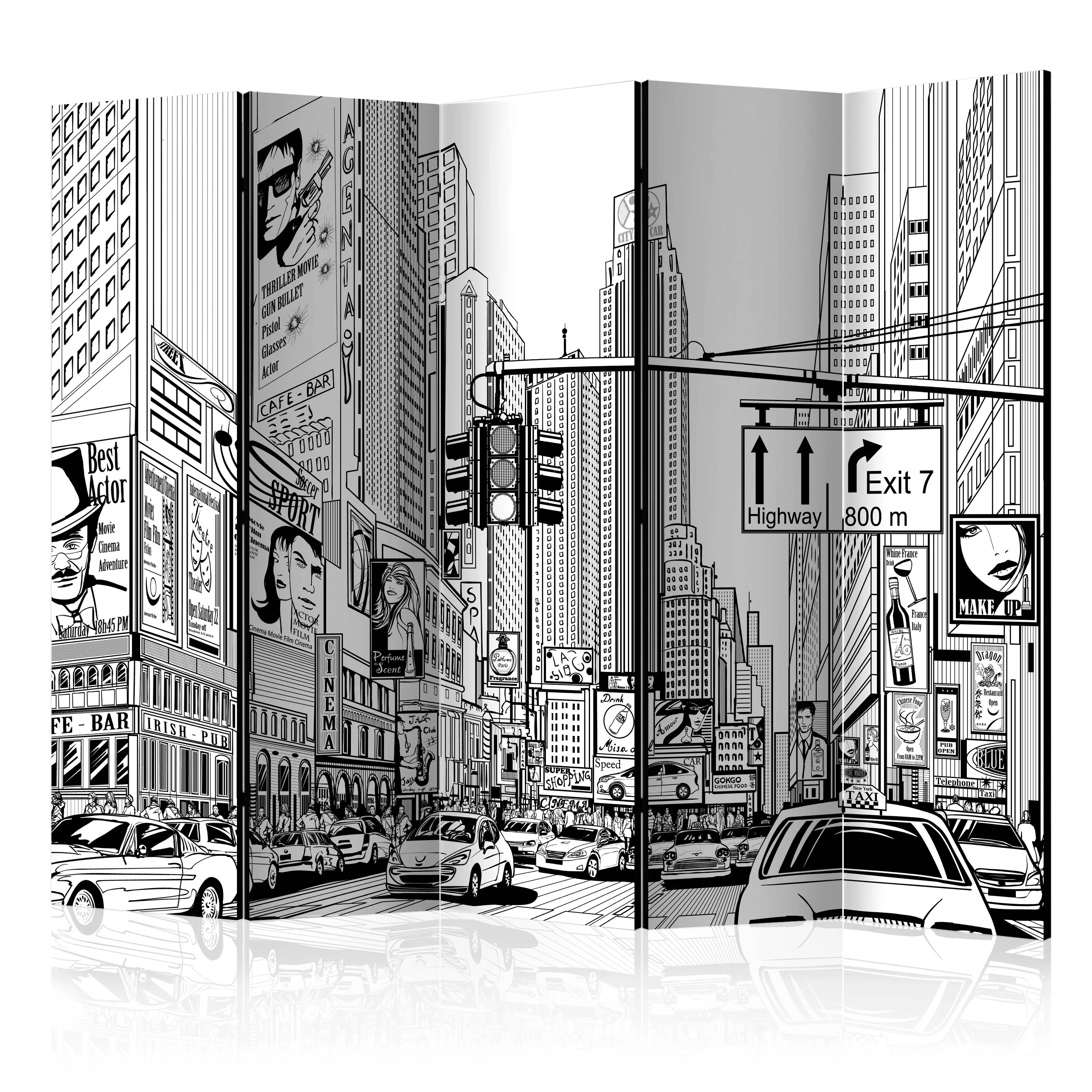 Rumsavdelare Arkiio Street in New York City II 225x172 cm