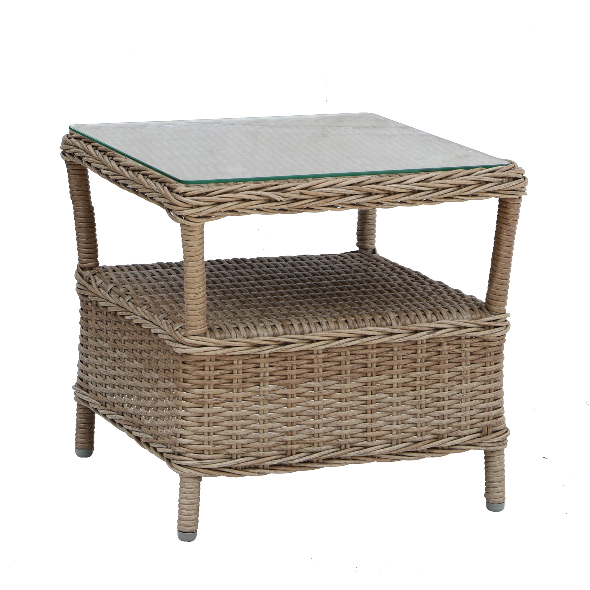 Loungeset Baltic Garden Rosemarie 2 st Reclinerfåtöljer med Sidobord inkl Dynor