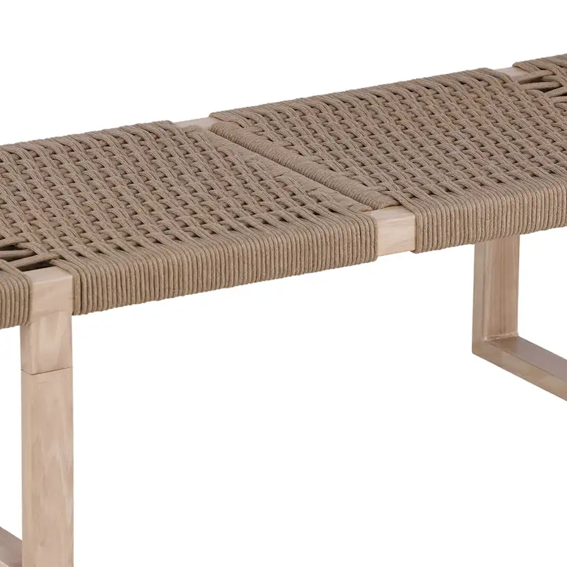 Bänk Vind Ängön Naturfärgad Sittbänk Rep & Trä 140 cm