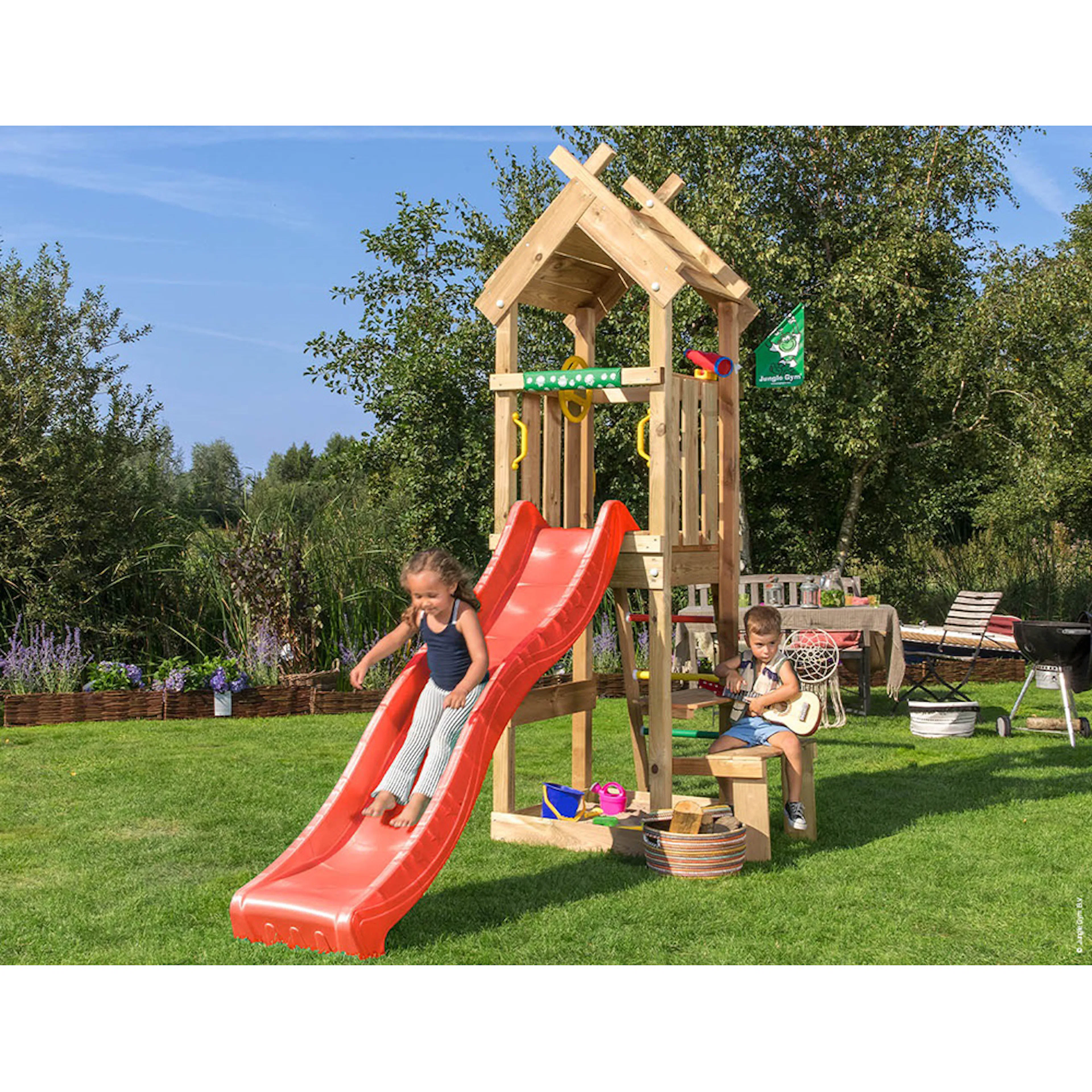 Lektorn Jungle Gym Totem Inkl Röd Rutschkana