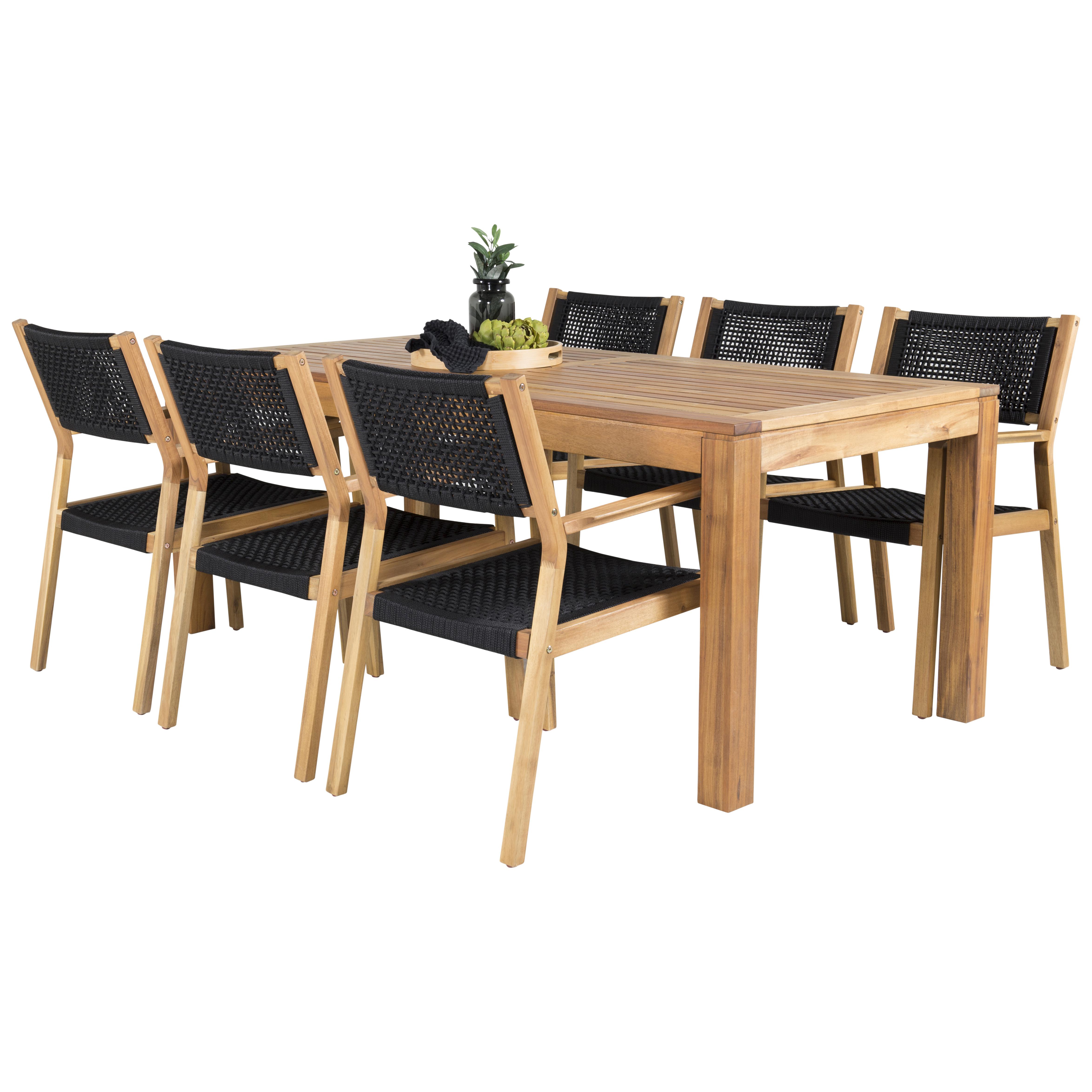Matgrupp Venture Home Lotta 200 med 6 Lotta Matstolar