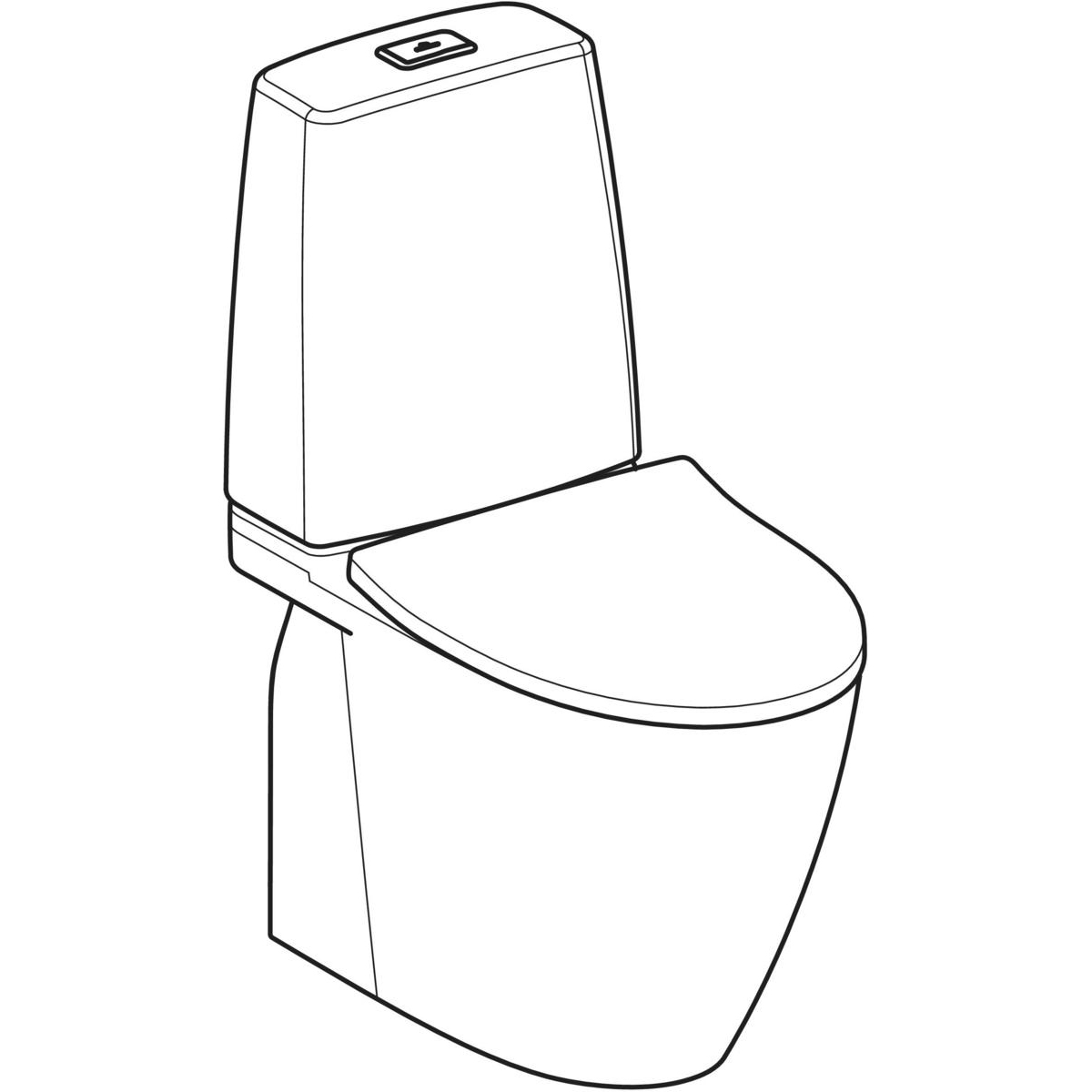 Toalettstol Ifö Vinta Art Rimfree Turboflush med WC-Lim