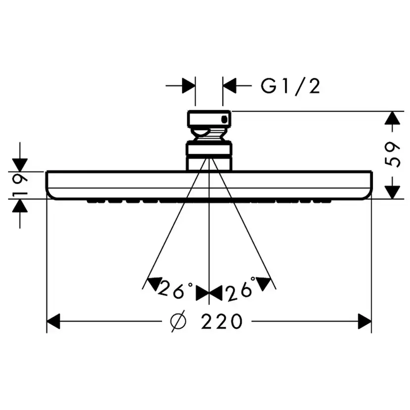 Huvuddusch Hansgrohe Croma 220
