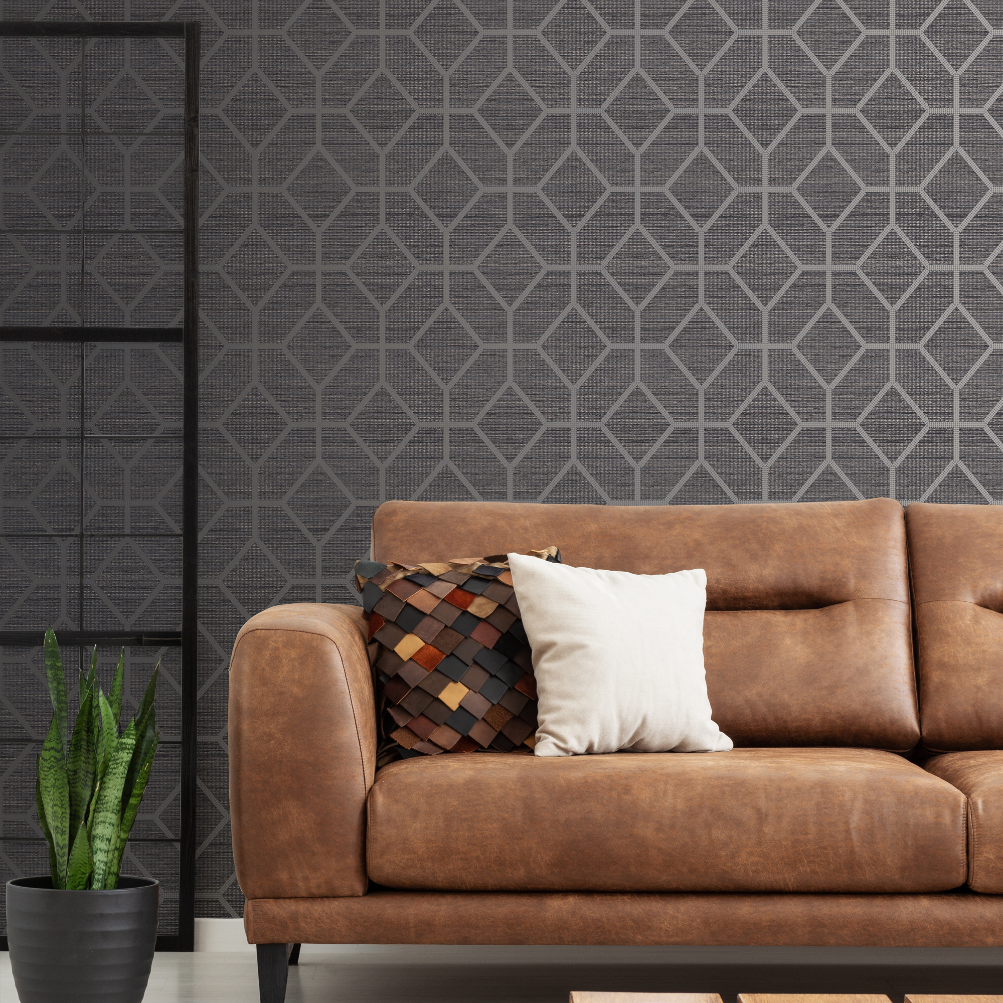 Tapet Boutique Asscher Geometrisk Grå